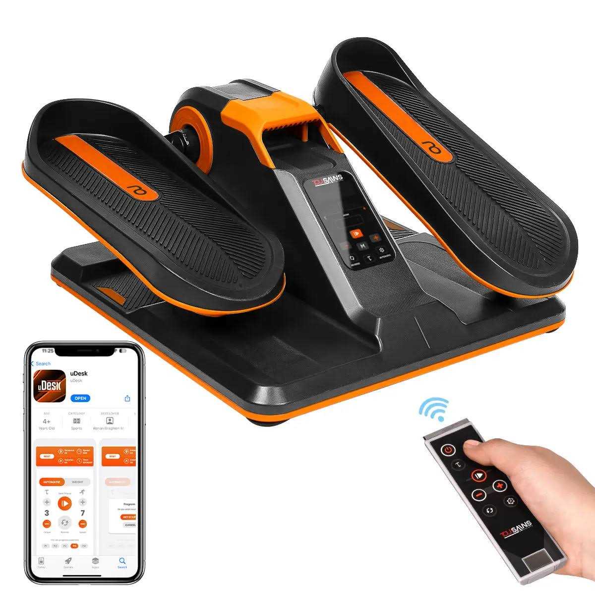 Compact&Portable Mini Elliptical Electric Seated Pedal Exerciser Quiet Compact Elliptical Trainer with Display Monitor Remote Control for Home Office - Image 4