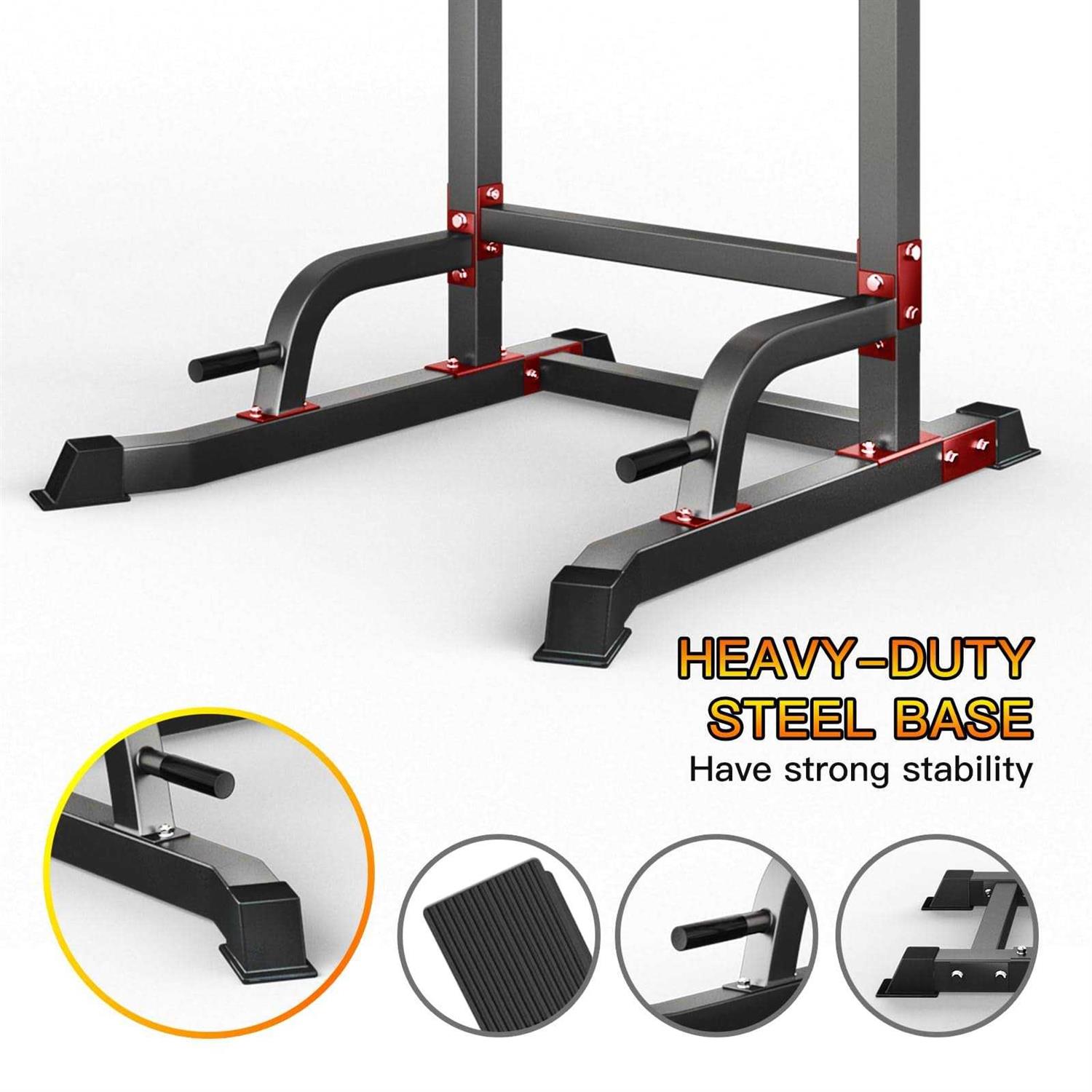 GVOLO Power Tower Dip Station Pull Up Bar Exercise for Home Gym Height Adjustable Multi-Function Power Tower with Backrest Strength Training Fitness - Image 3