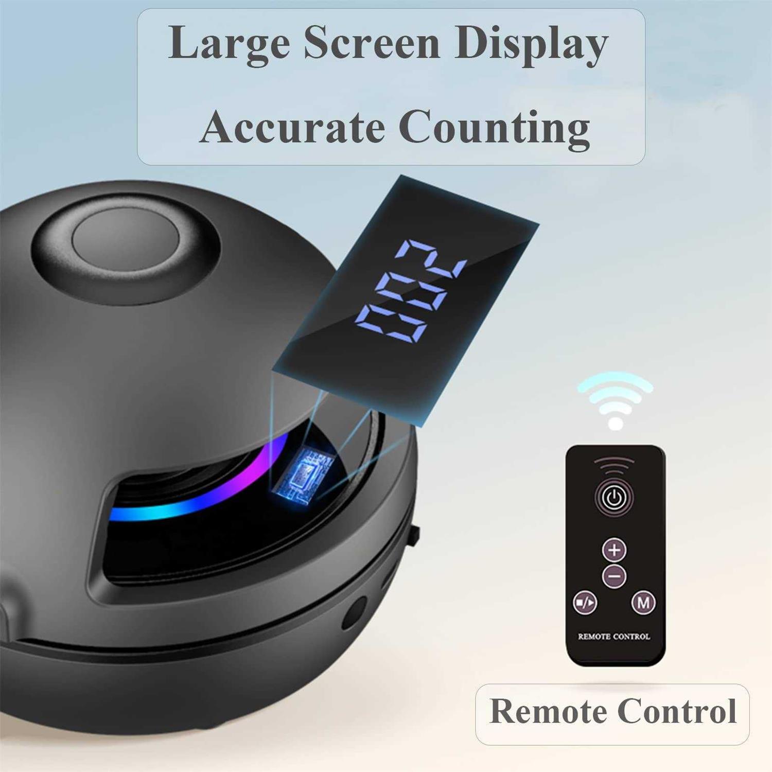 Electronic Fitness Jump Rope Portable Motorized Rope Skipping Hopper Game No-Rope Design - Image 5