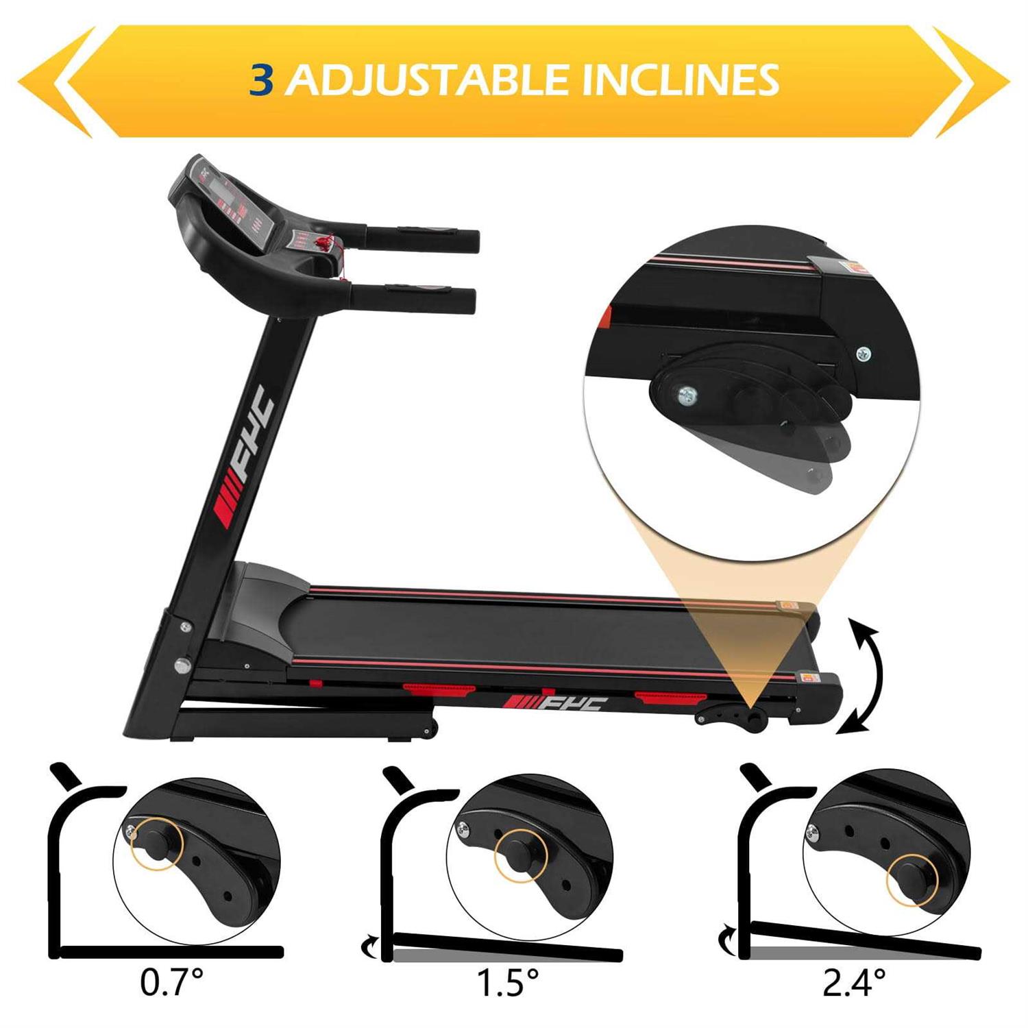 Fyc 3.5hp 330LBS Weight Capacity Folding Treadmills with Auto Incline Foldable Electric Treadmill Running Machine Bluetooth APP Heart Rate Sensor - Image 5