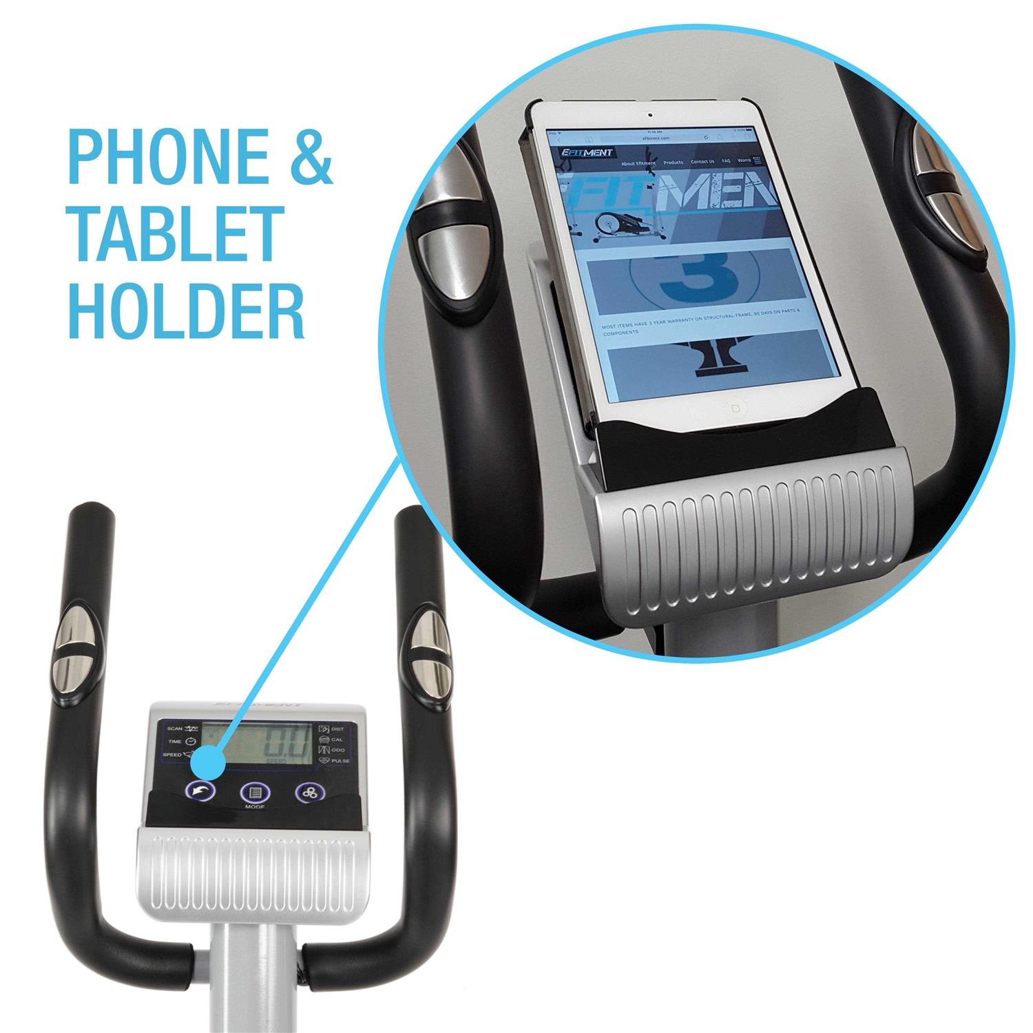 Efitment Magnetic Elliptical Machine Trainer w/LCD Monitor and Pulse Rate Grips - Image 5