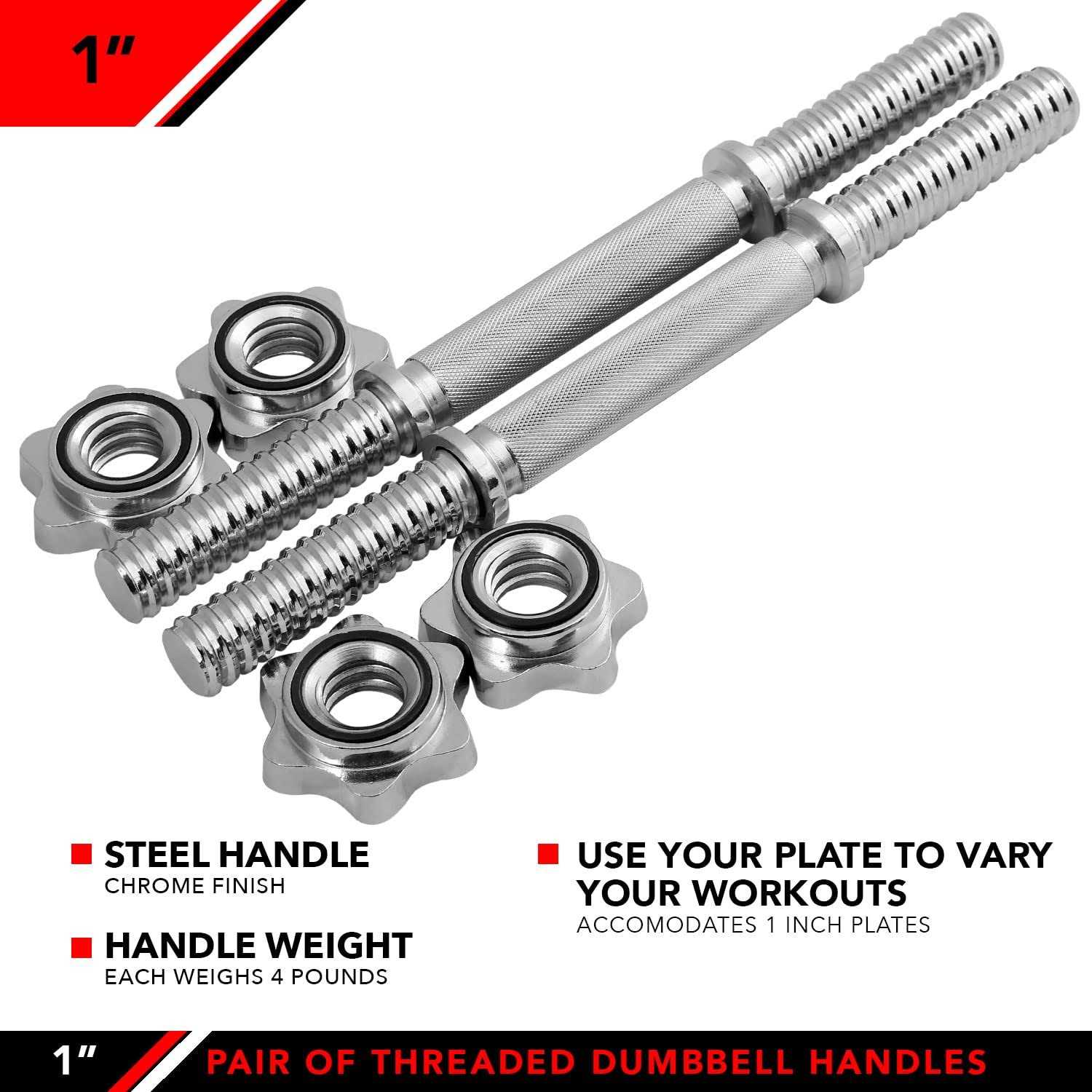 Jfit Threaded Dumbbell Handles Set of 2 - Image 4