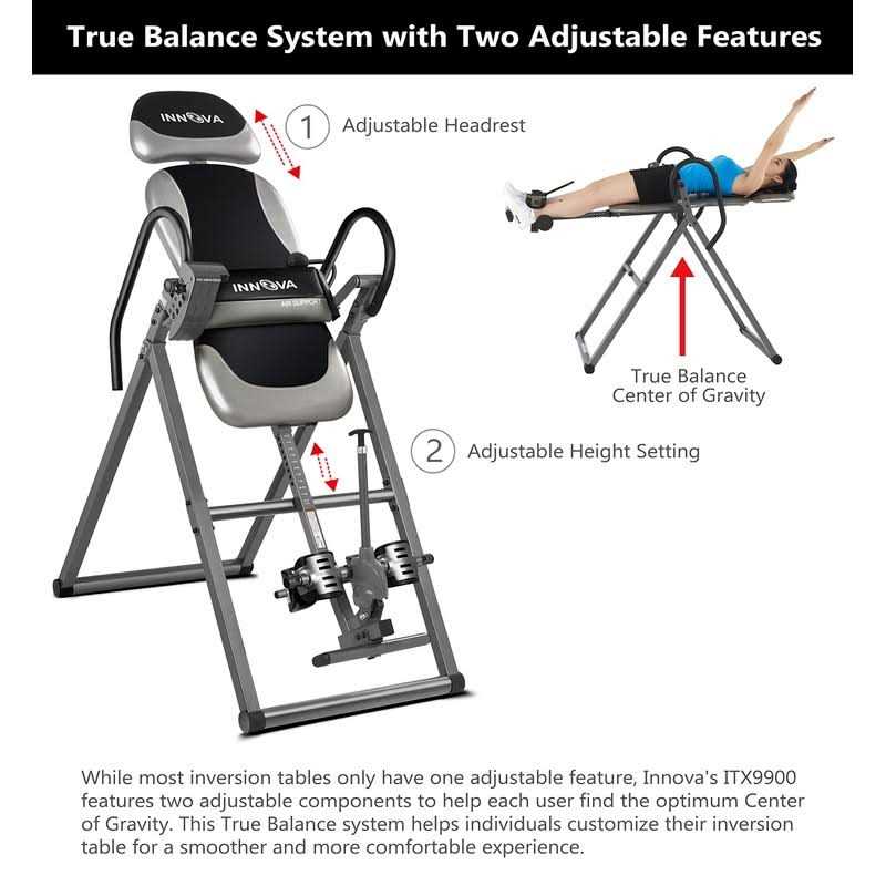Innova Health AND Fitness ITX9900 Inversion Table with Air Lumbar Support - Image 5
