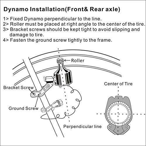Fuzbaxy Bicycle Motorized Bike Friction Generator Dynamo Headlight Tail Light Kit 12v 6w - Image 4