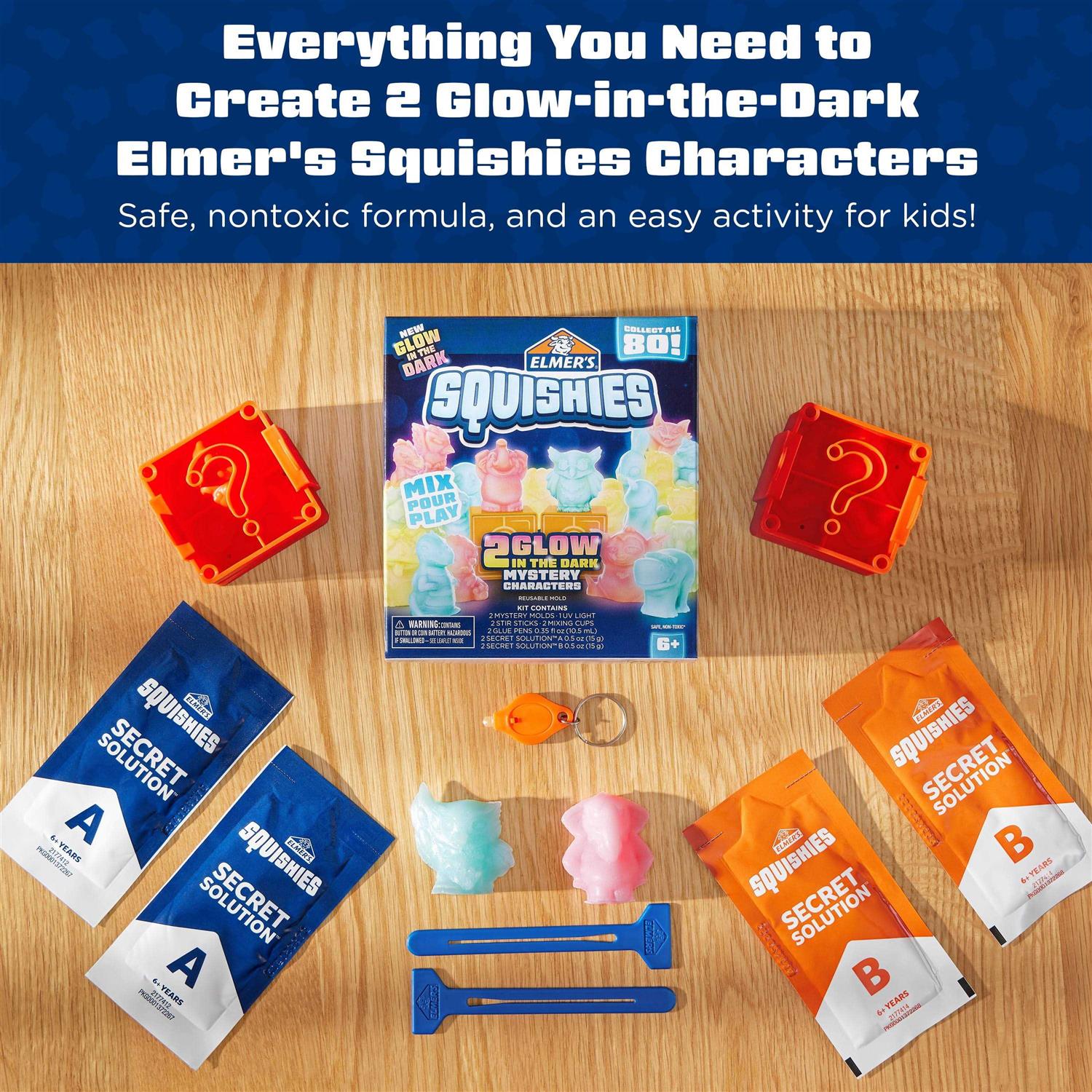 Elmers Squishies DIY Squishy Toy Kit 2 Count Mystery Characters - Image 3