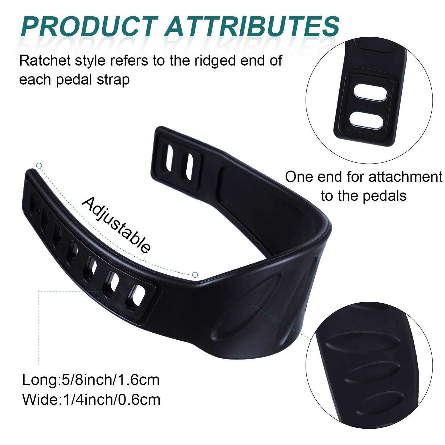 Gejoy 2 Pairs Exercise Bike Pedal Straps Universal Pedal Straps for Exercise Cycle Home or Gym - Image 5