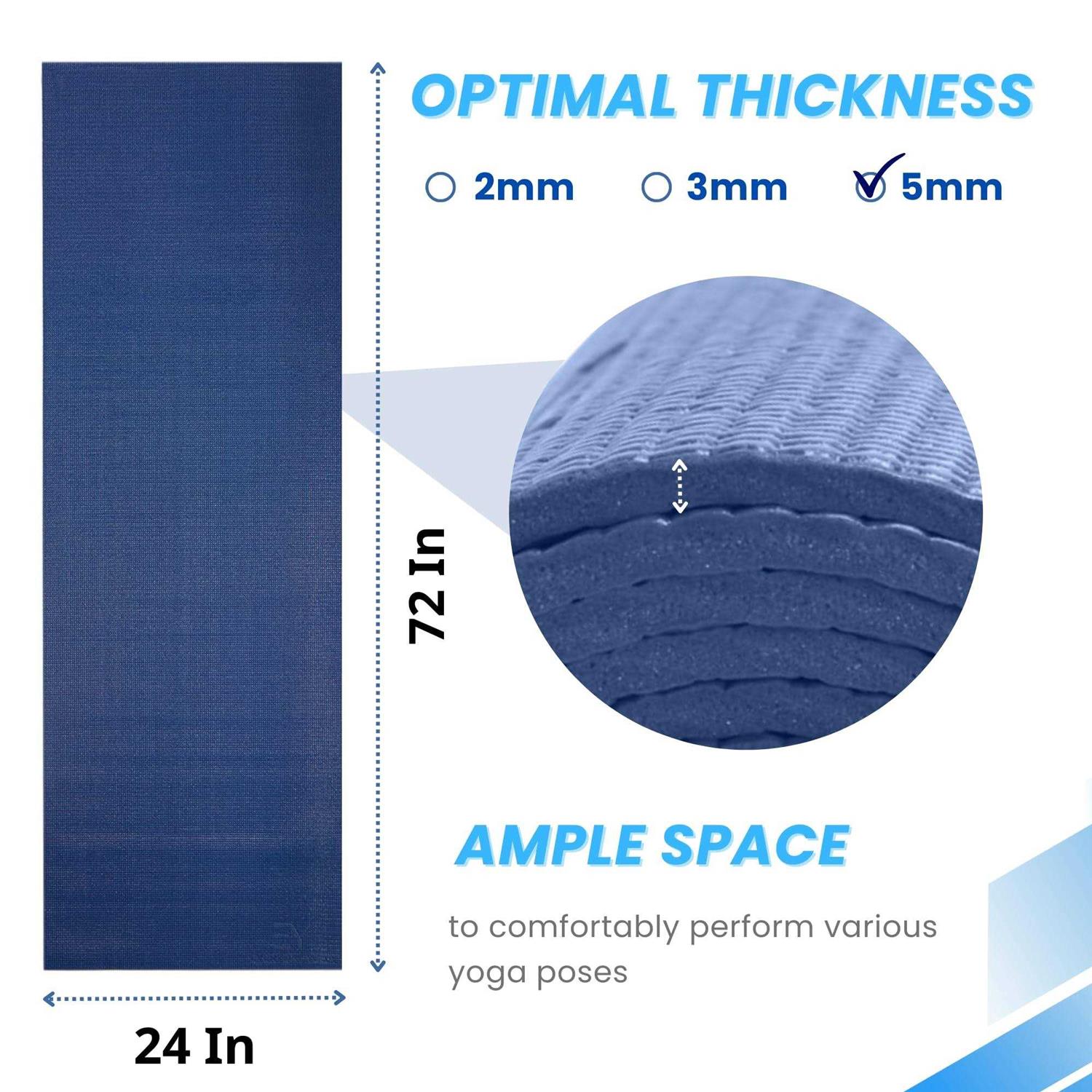 Everyday Yoga Grip Mat 72 x 26 Inch 5mm - Image 4