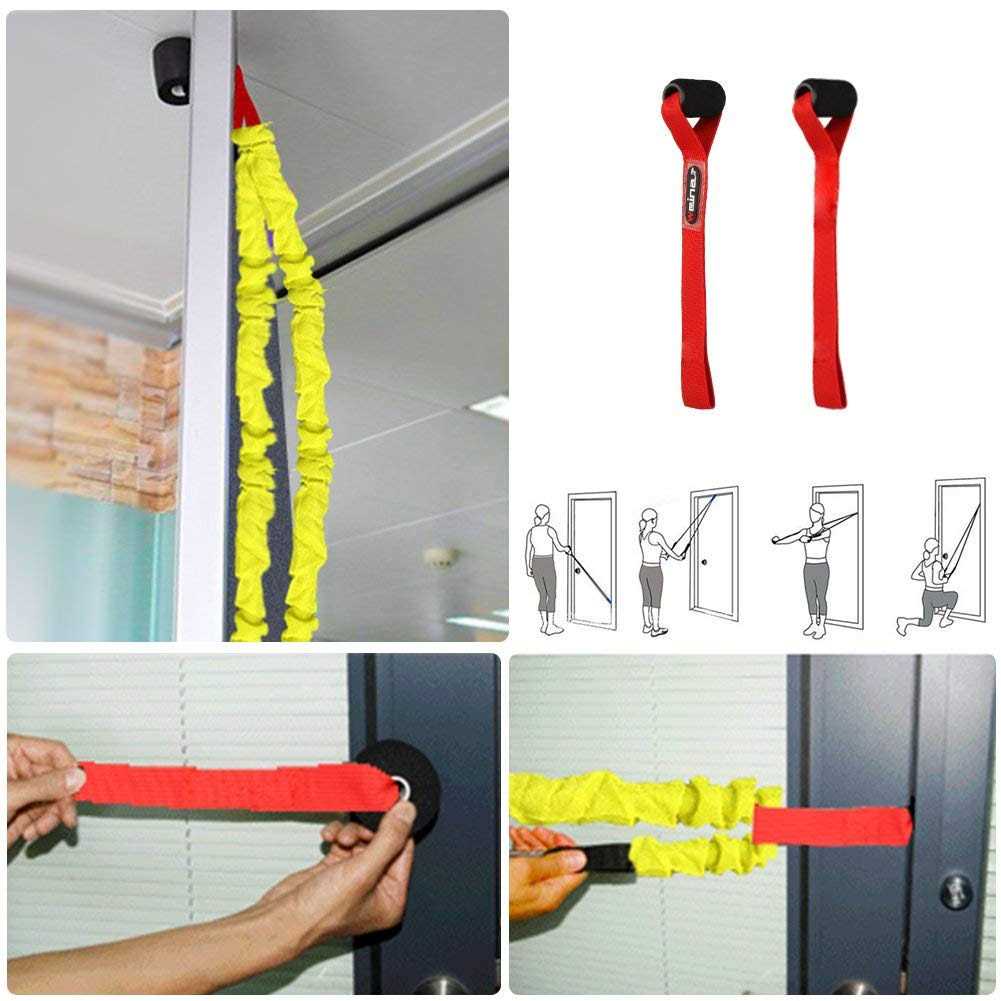 Resistance Bands 15 Pieces Exercise Elastic Bands Set 20lbs to 40lbs Resistance Tubes with Heavy Duty Protective Nylon Sleeves Anti-Snap - Image 4