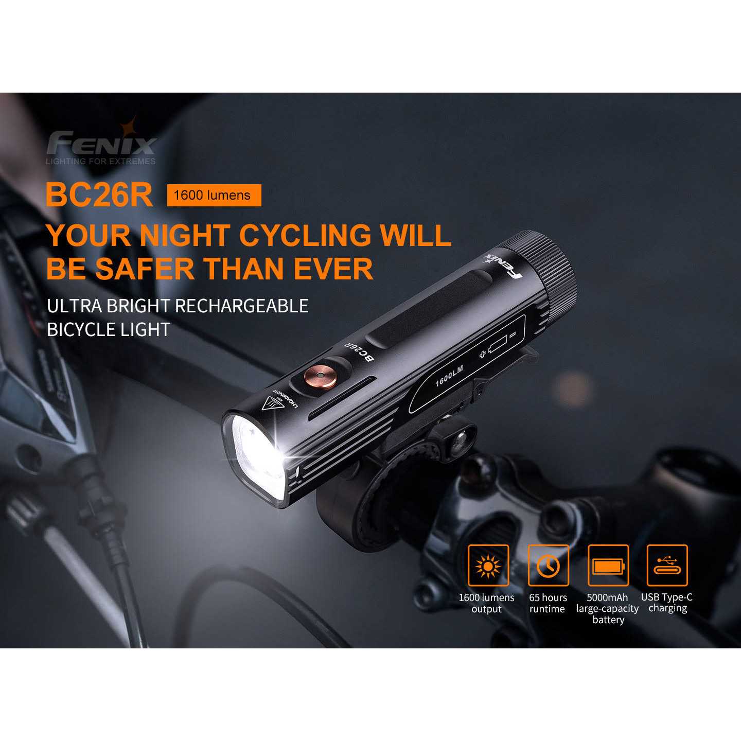 fenix BC26R Rechargeable Bike Light - Image 3