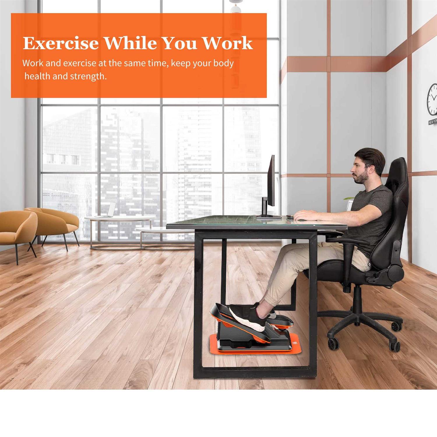 X WINDAZE Under Desk Elliptical Machine with Smart App Mini Seated Elliptical Training Machine with Non-Slip Mat - Image 3