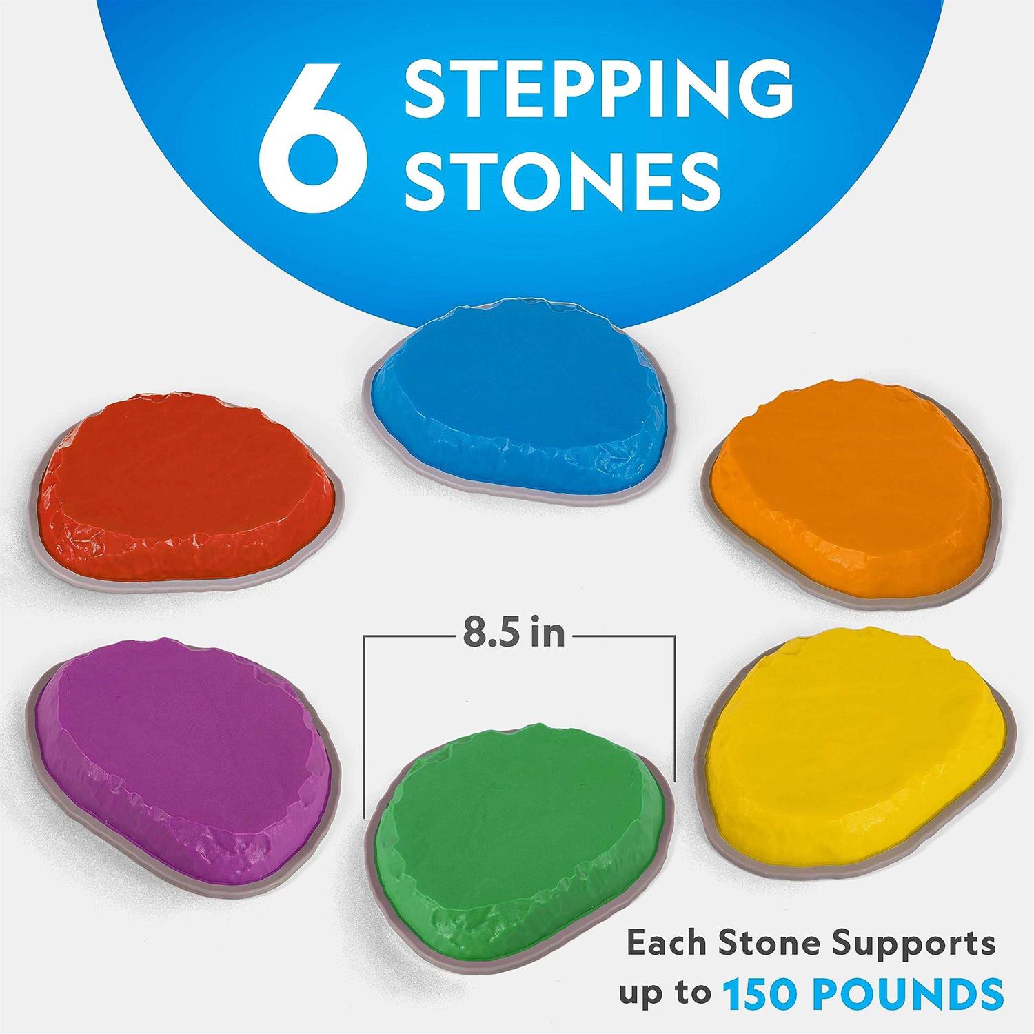 NATIONAL GEOGRAPHIC Stepping Stones for Kids – 7 Durable Non-Slip Stones Encourage Toddler Balance & Motor Skills - Image 3