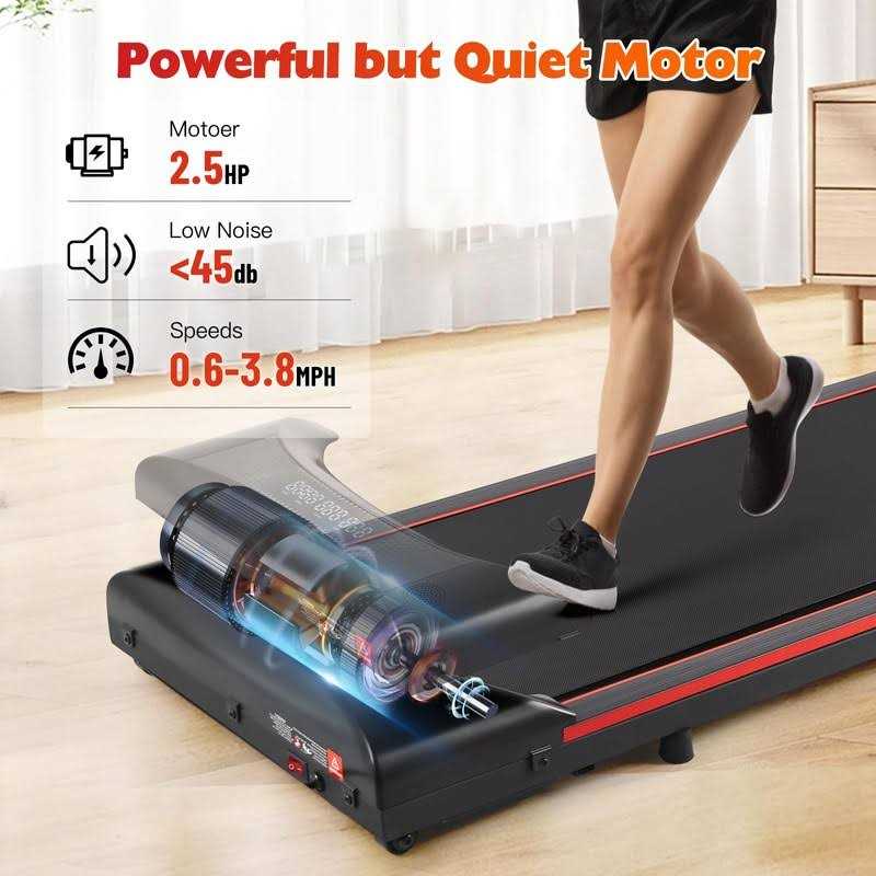 QYDS US Walking Pad Under Desk Treadmill with Remote Control LED Display - Image 3