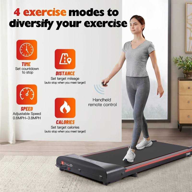 QYDS US Walking Pad Under Desk Treadmill with Remote Control LED Display - Image 4