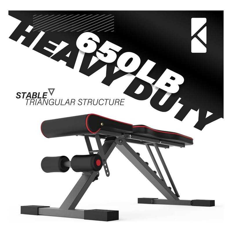 KINGMAZI Adjustable Weight Bench Exercise Workout Bench for Full Body Workout - Image 3