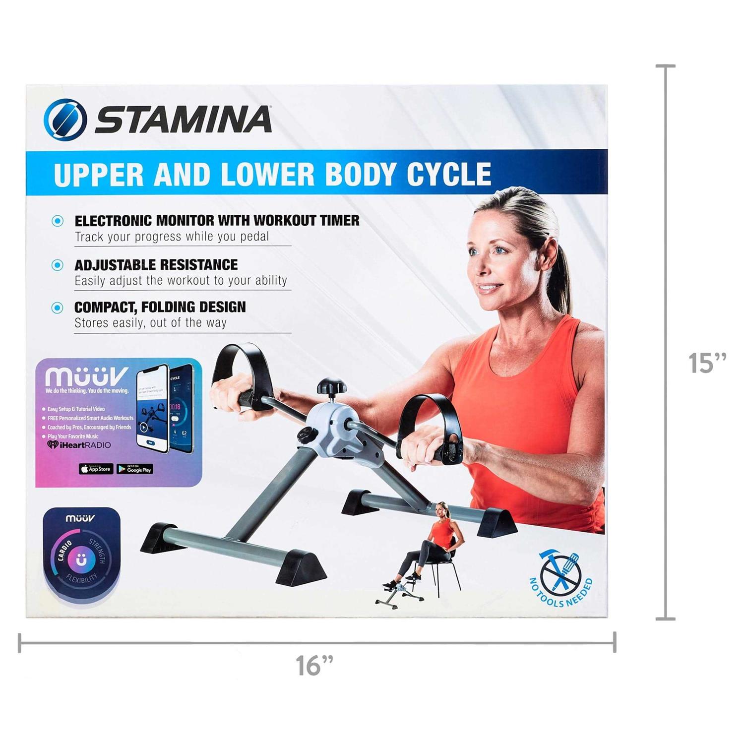 Stamina Folding Upper & Lower Body Mini Cycle with Monitor - Image 3