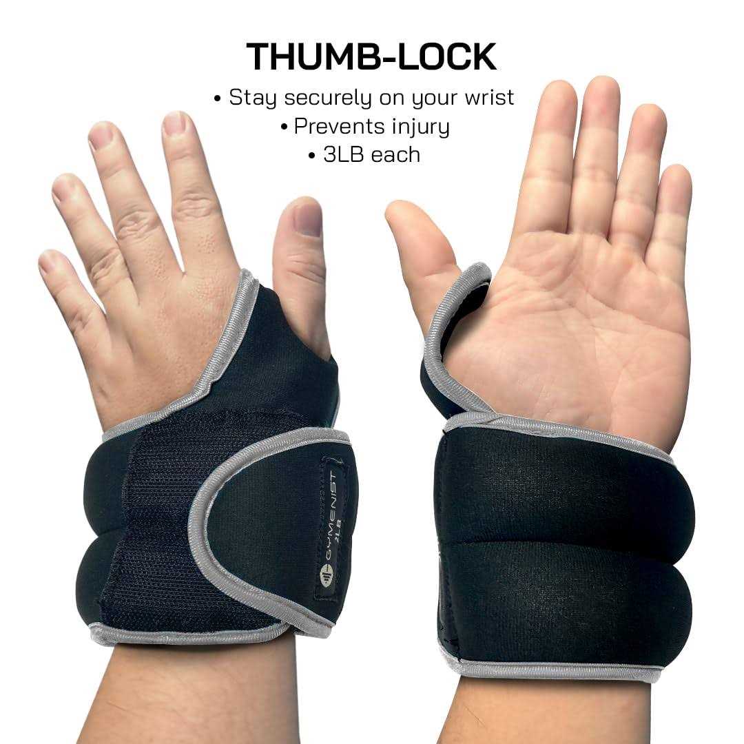 Gymenist Pair of Wrist Weights With Hole for Thumb - Image 5