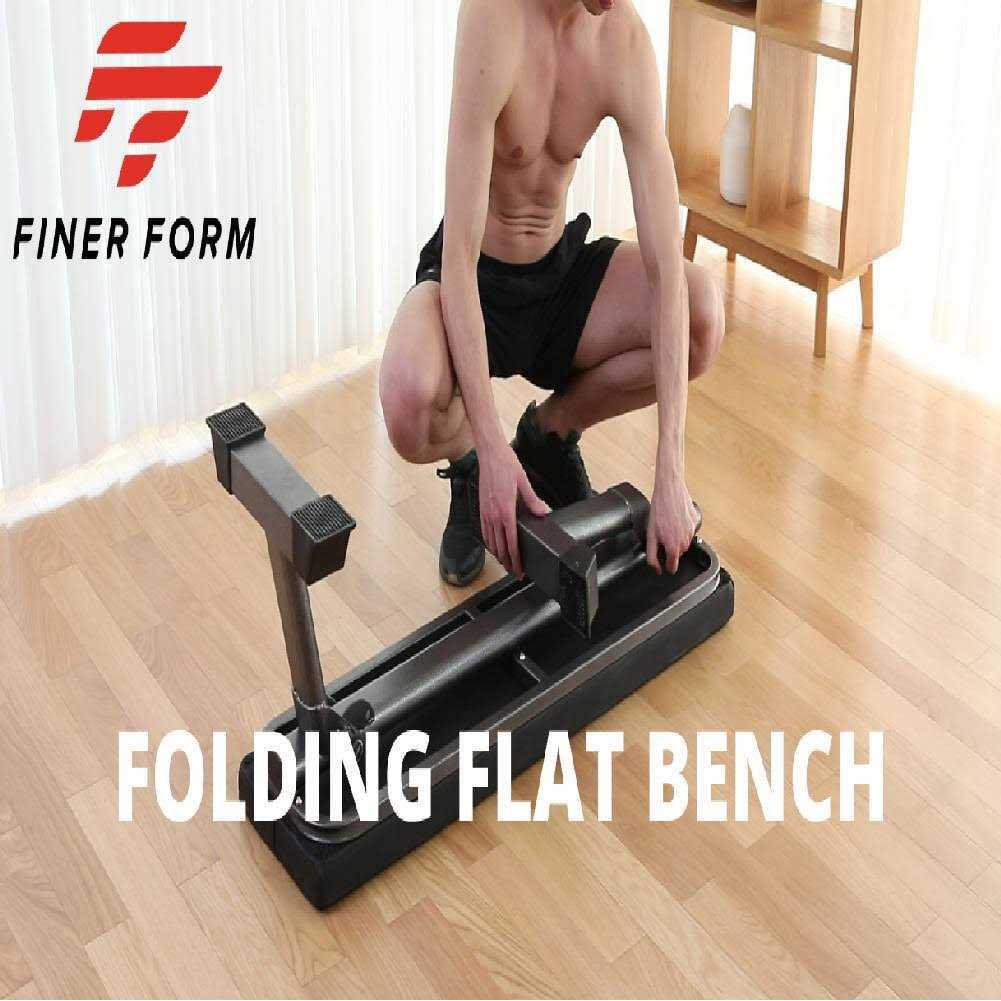Finer Form Gym Quality Foldable Flat Bench for Multi-Purpose Weight Training and Ab Exercises - Image 5