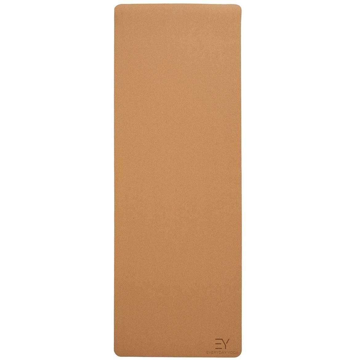 Everyday Yoga Cork Mat 72 x 26 Inch 5mm Natural with Rubber - Image 4