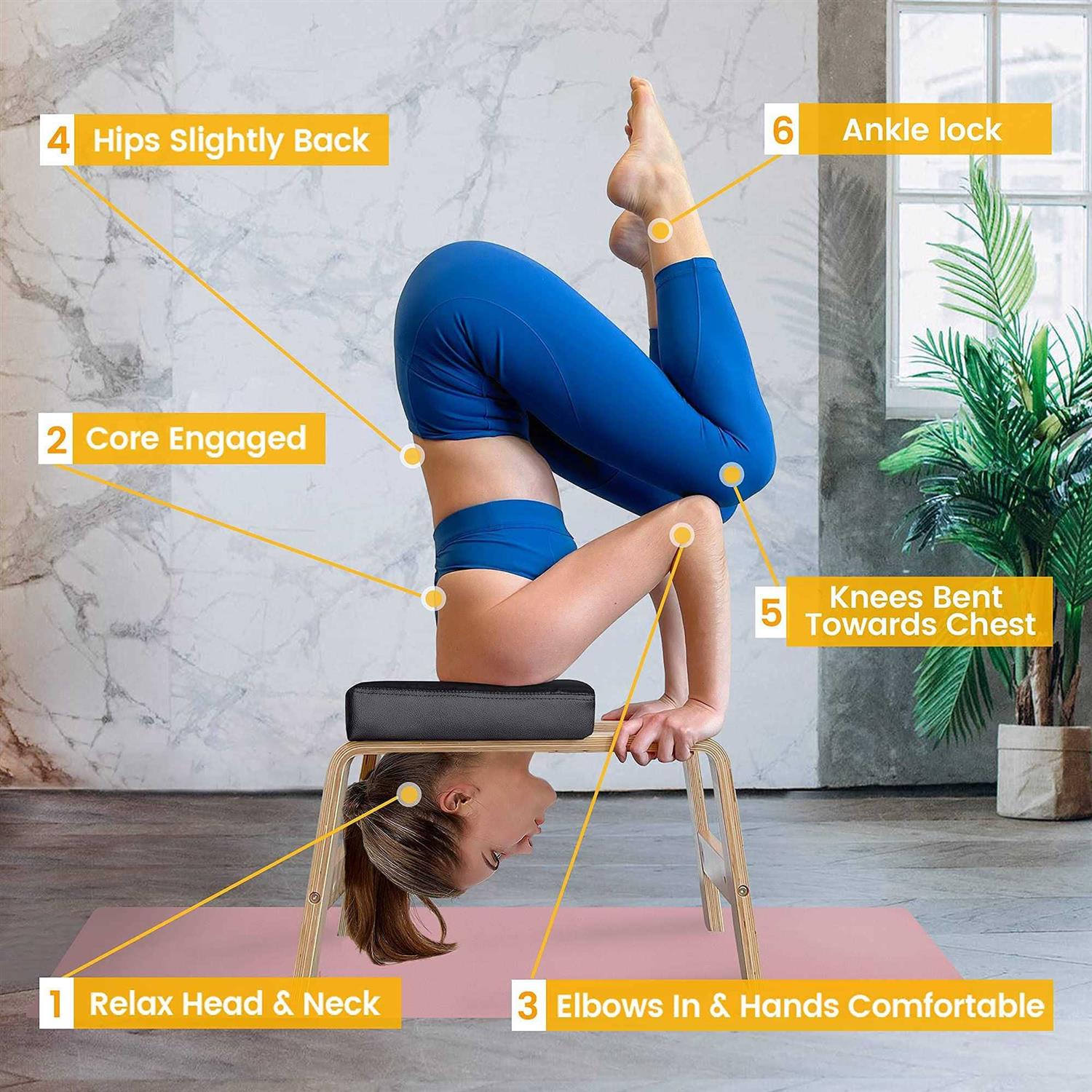 Restrial Life Yoga Headstand Bench Stand Yoga Chair for Family, Gym - Image 3