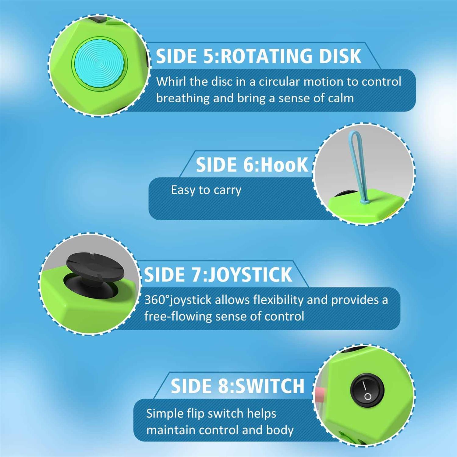 Fidget Dodecagon –12-Side Fidget Toys Cube Relieves Stress and Anxiety Anti Depression Cube for Children and Adults Autism - Image 4