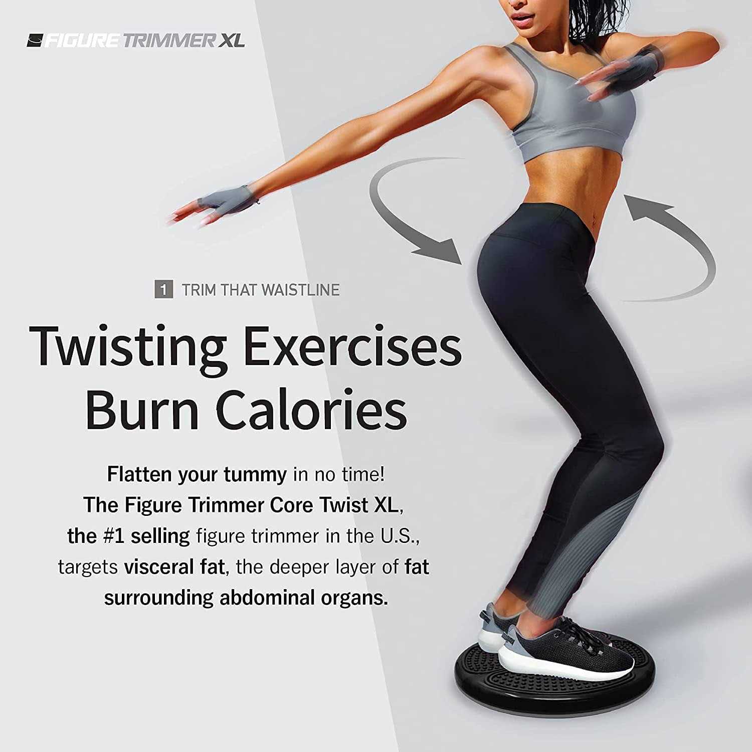Figure Trimmer XL Core Ab Twister Board for Exercise 14 inch Large Waist Twisting Twist Disc for Slimming and Strengthening Abdo - Image 3
