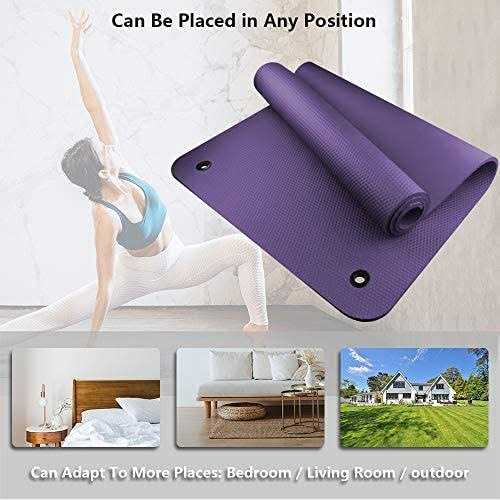 LFS Large Yoga Mat 72x 31.5 x 25 inch, Extra Wide and Extra Thick Non Slip Exercise & Fitness Yoga Mat with Band and Yoga Bag ,for All Types of Y - Image 4