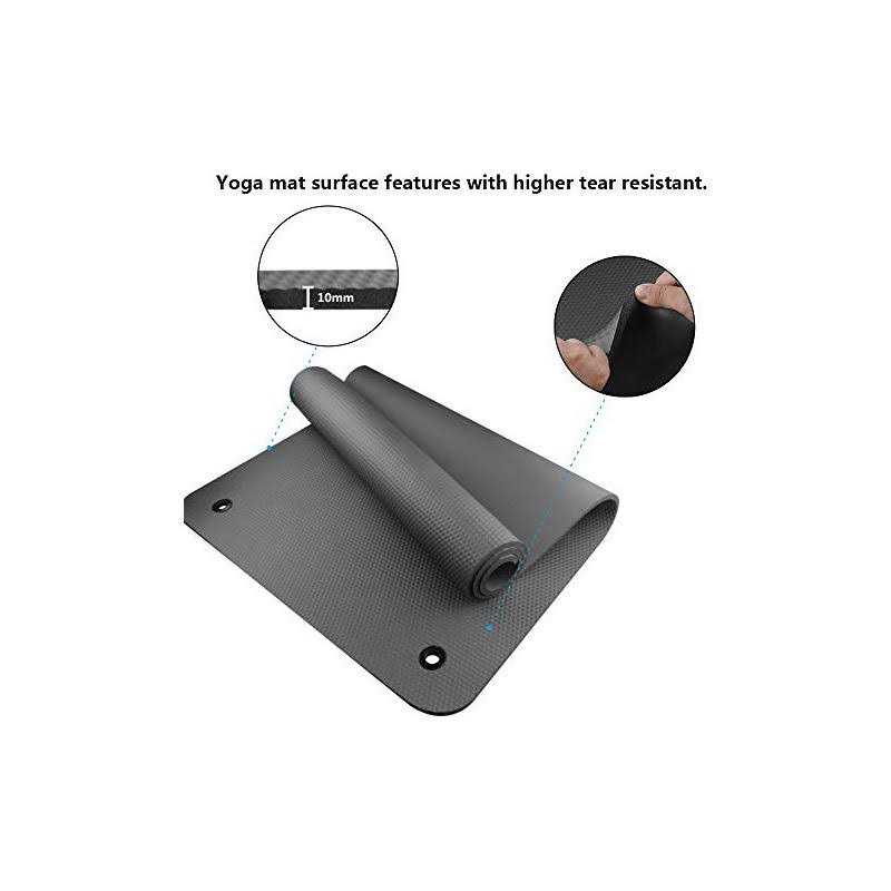 LFS Large Yoga Mat 72x 31.5 x 25 inch, Extra Wide and Extra Thick Non Slip Exercise & Fitness Yoga Mat with Band and Yoga Bag ,for All Types of Y - Image 4