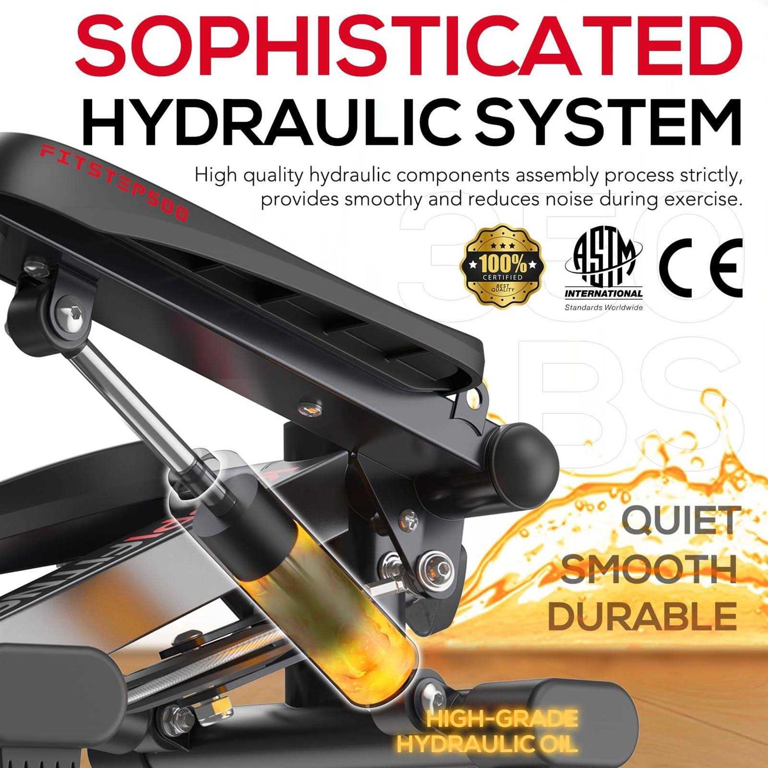 Keppifitness Steppers for Exercise at Home Mini Stair Stepper Machine with 350lb Maximum Capacity,Mini Stepper with Resistance Bands for Cardio - Image 3