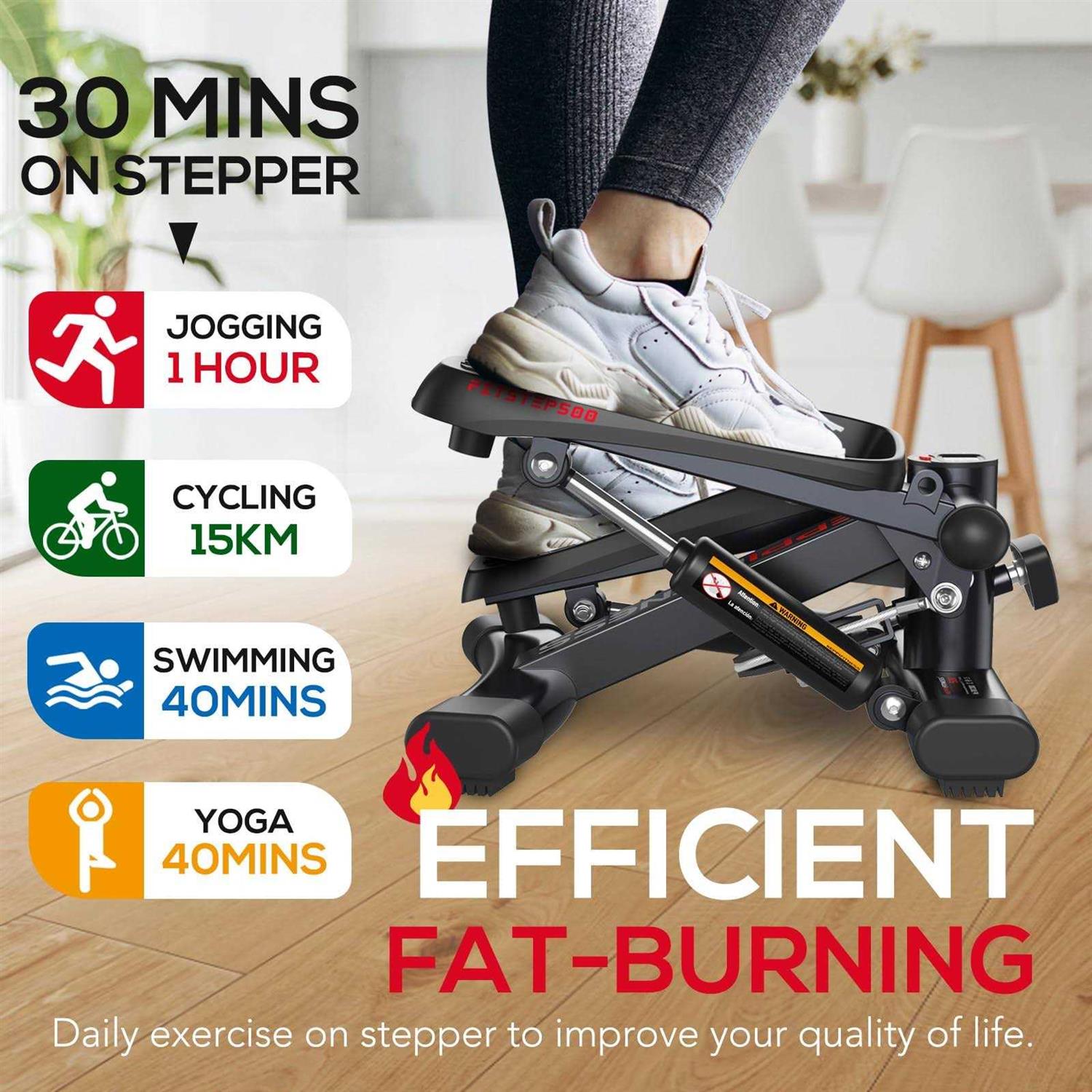 Keppifitness Steppers for Exercise at Home Mini Stair Stepper Machine with 350lb Maximum Capacity,Mini Stepper with Resistance Bands for Cardio - Image 4