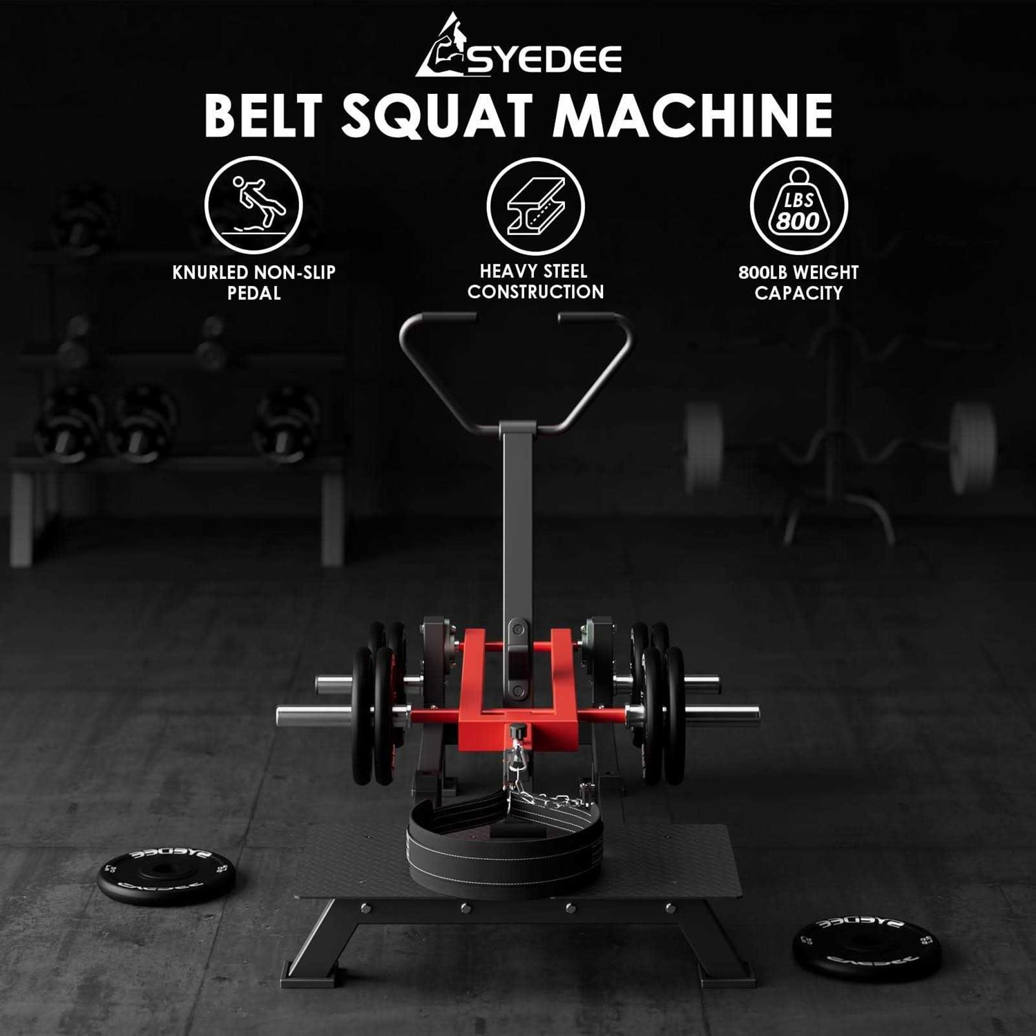 Syedee Belt Squat Machine Leg Machine for Strength Training Hack Squat Machine with Weightlifting Belt - Image 5