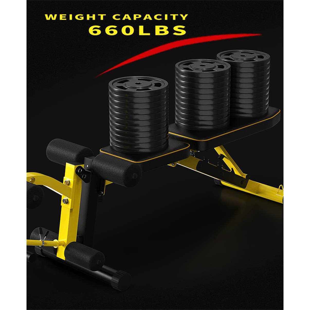 EASY BIG Utility Weight Bench with Leg Extension Multi-Position Adjustable Bench for Strength Training, Dumbbell Exercise and Ab Workou - Image 3