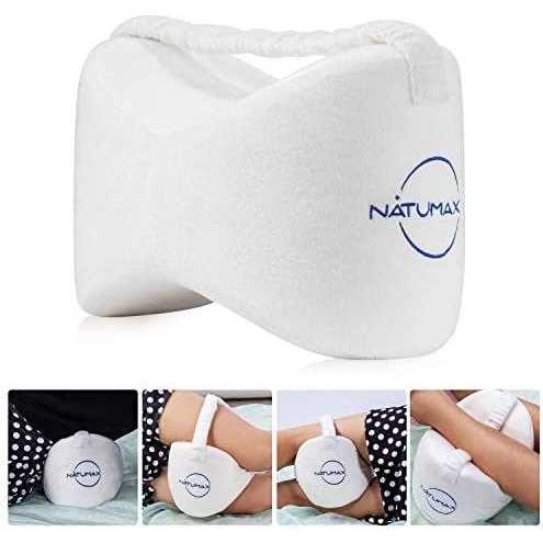 Natumax Knee Pillow for Side Sleepers Relief Sciatica Pain, Back / Leg Pain, Pregnancy, Hip and Joint Pain Memory Foam Leg Pillow - Image 5