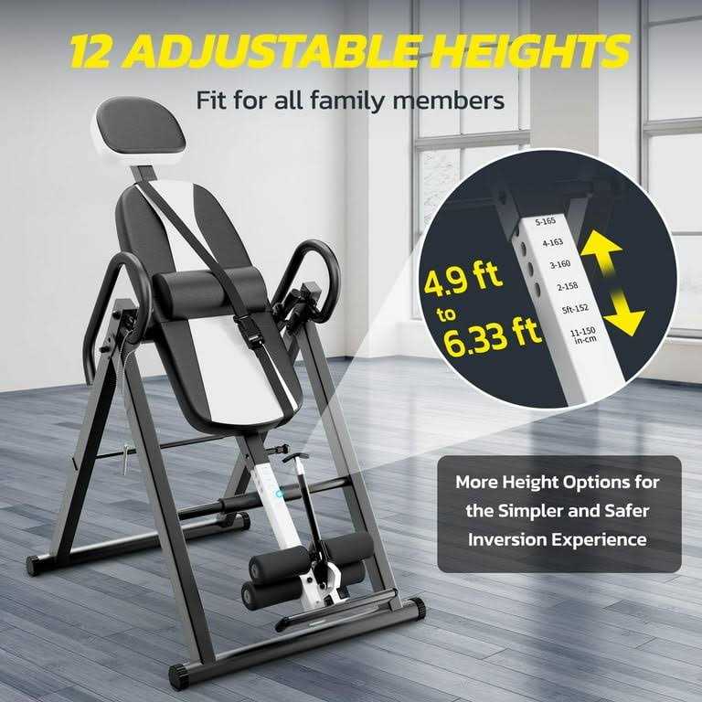 Gravity Heavy Duty Inversion Table with Headrest & Adjustable Protective Belt Back Stretcher Machine for Pain Relief Therapy - Image 4