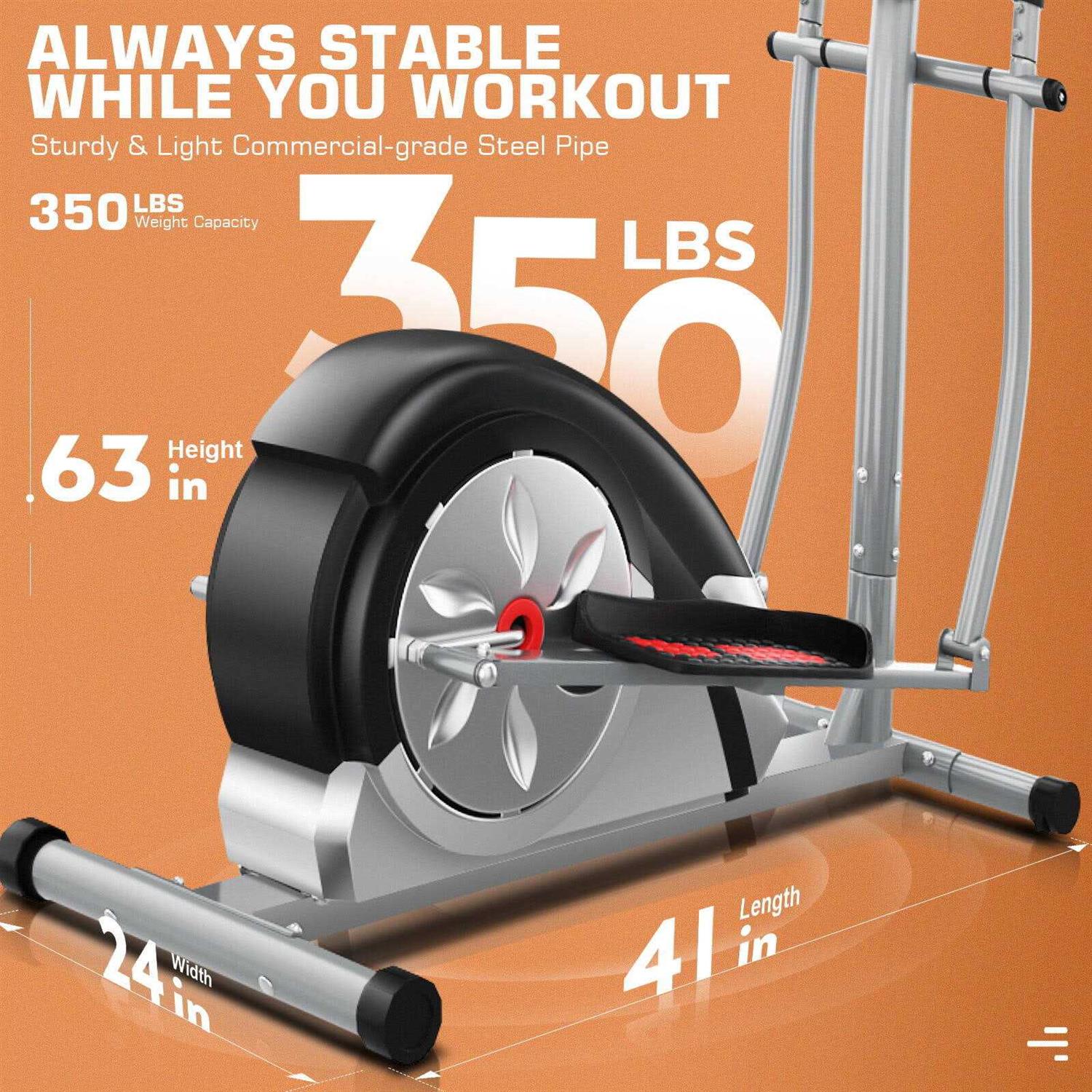 Tikmboex APP Elliptical Machine Elliptical Trainer with 8-Level of Magnetic Resistence - Image 4
