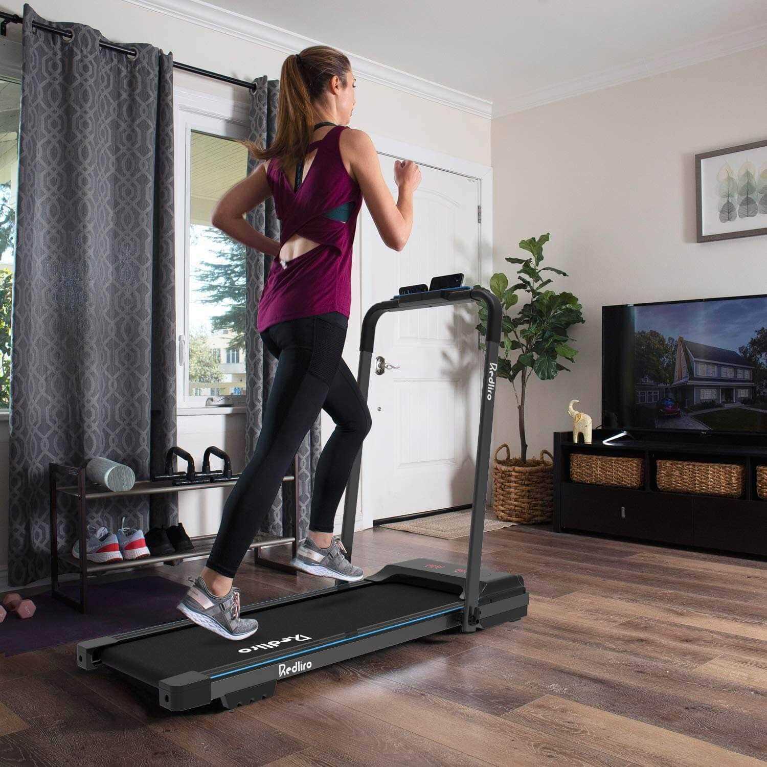 REDLIRO Under Desk Treadmill 2 in 1 Walking Pad, Portable, Folding, Electric, Motorized, Walking and Jogging Machine with Remote Control for Home - Image 5