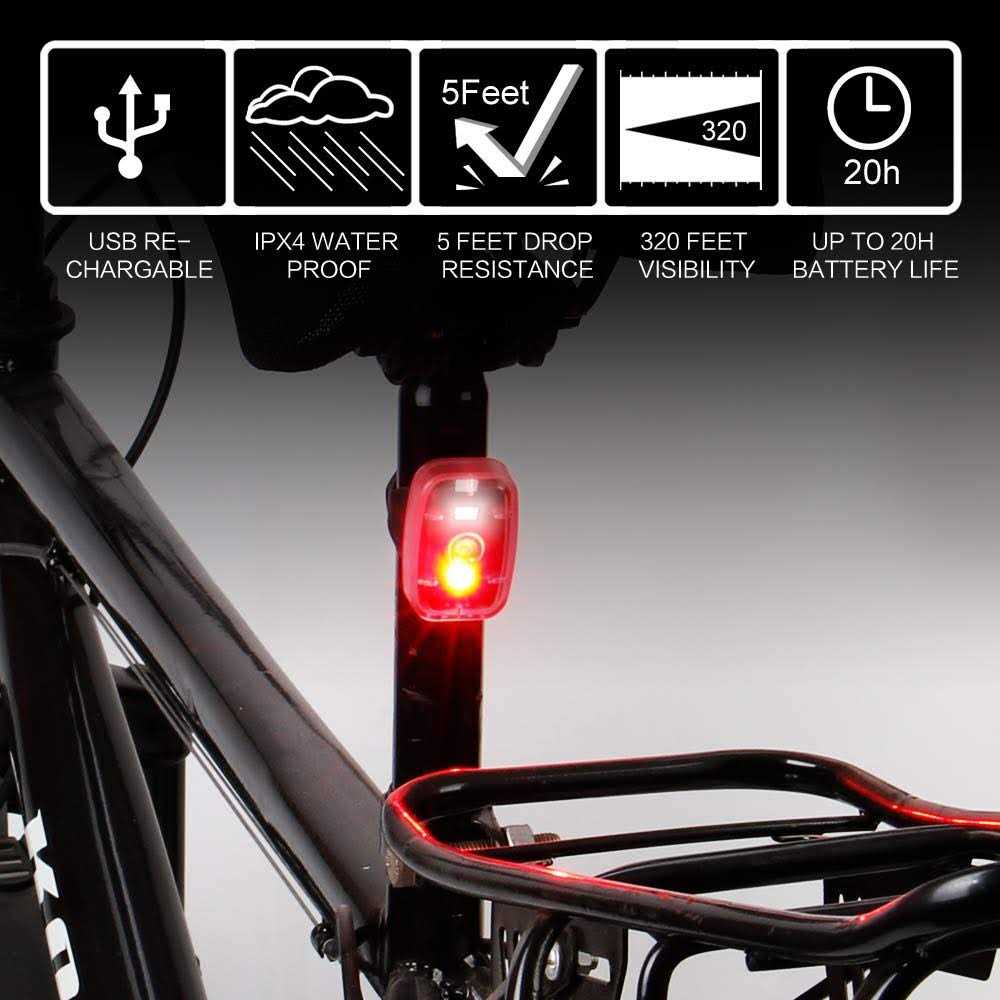 LED Safety Light Clip On Strobe/Running Lights for Runners Bike Tail Light with 5 Lighting Modes - Image 3