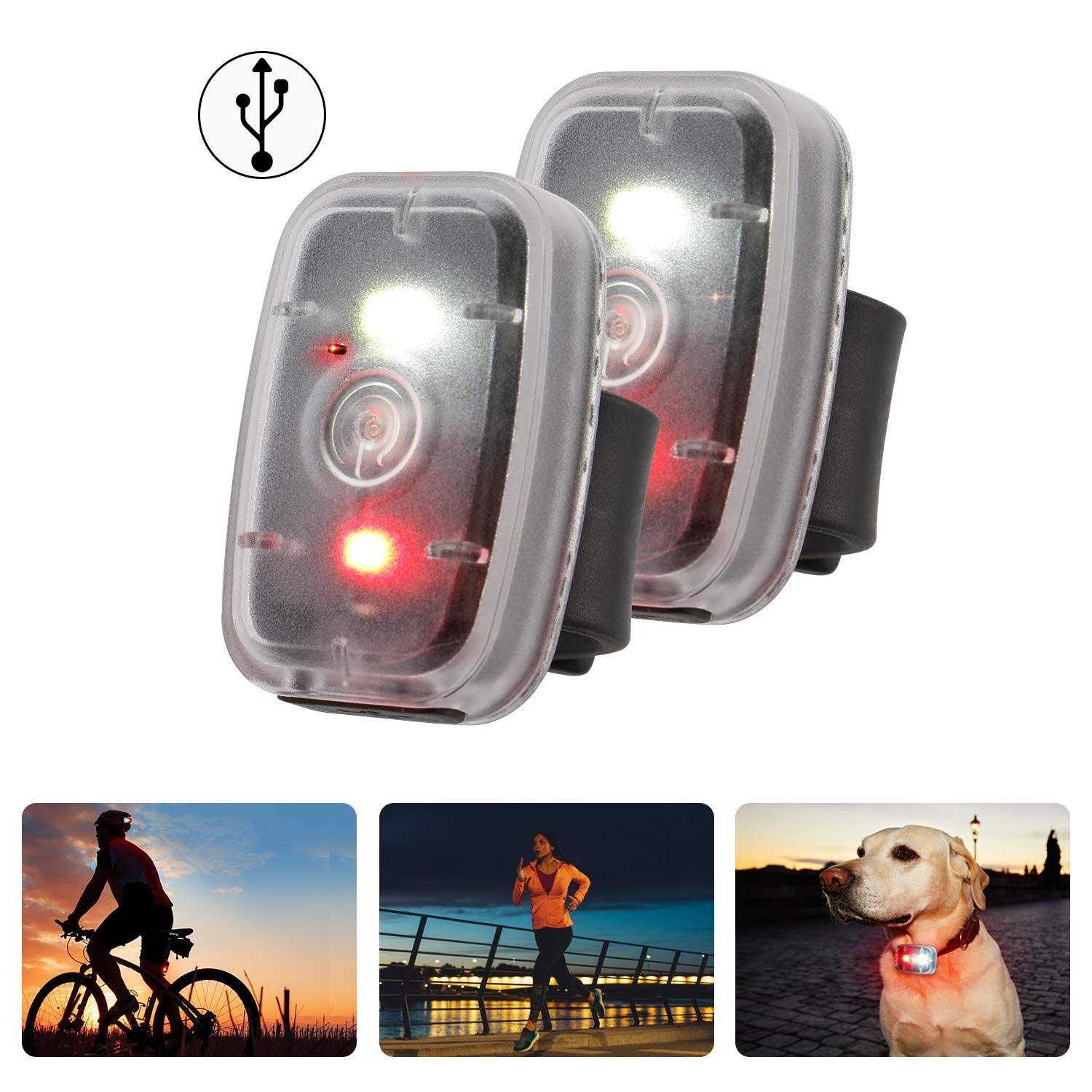 LED Safety Light Clip On Strobe/Running Lights for Runners Bike Tail Light with 5 Lighting Modes - Image 4