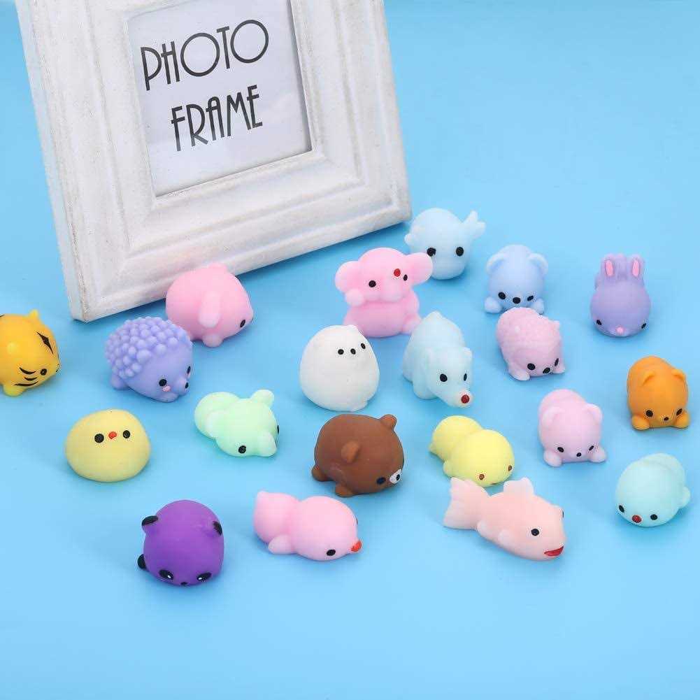 Kingyao Squishies Squishy Toy 24pcs Party Favors for Kids Mochi Squishy Toy moji Kids Mini Kawaii Squishies Mochi Stress Reliever Anxiety Toys - Image 3