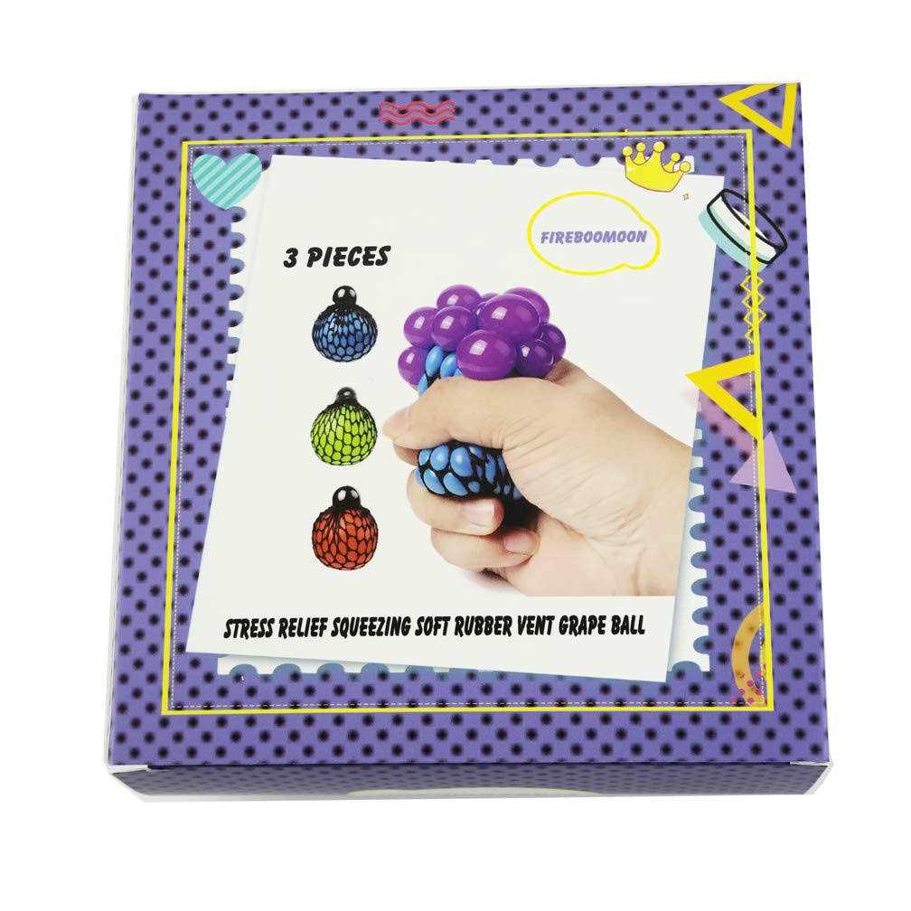 Fireboomoon Stress Relief Squeezing Soft Rubber Vent Grape Ball Hand W - Image 3