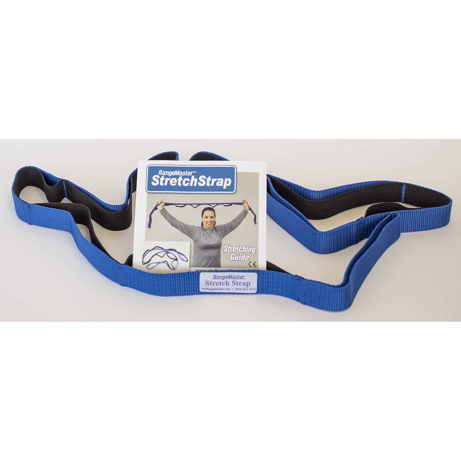 RangeMaster Stretch Strap with Exercise Guide Versatile Multi-Loop Strap Perfect for Yoga, Pilates, and Physical Therapy Portable Helps Improve - Image 4