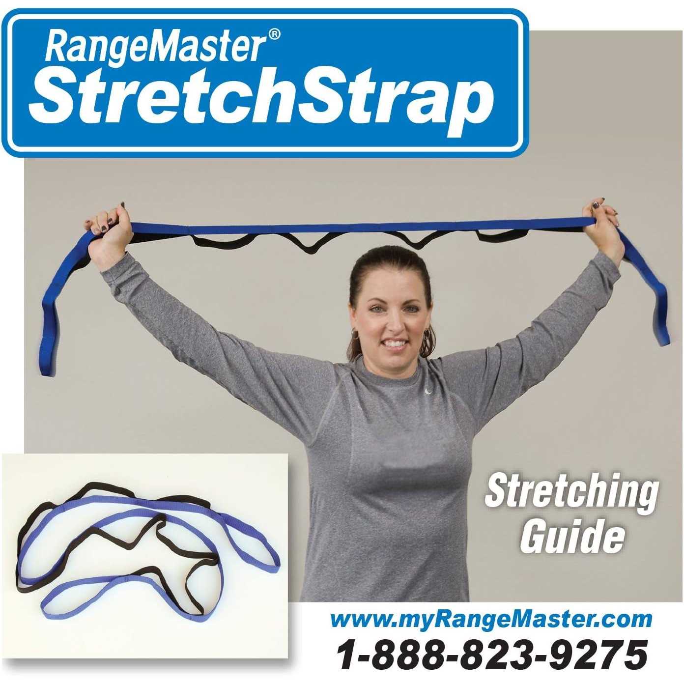 RangeMaster Stretch Strap with Exercise Guide Versatile Multi-Loop Strap Perfect for Yoga, Pilates, and Physical Therapy Portable Helps Improve - Image 5