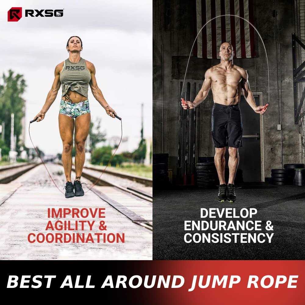 Rx Smart Gear Jump Rope Black Ops Ergonomic Handles with Trans Black Cable Buff 3.4 - Image 5