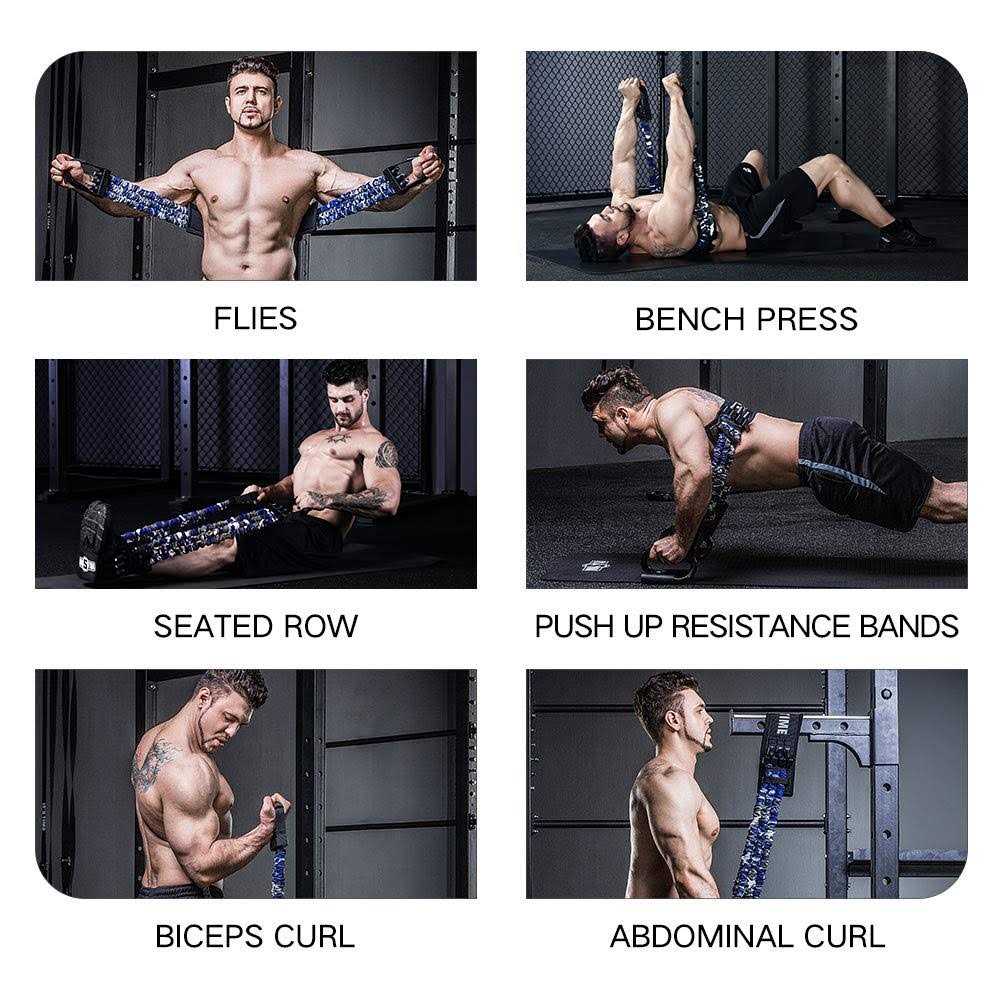 INNSTAR Adjustable Bench Press Push up Resistance Bands Workout - Image 3