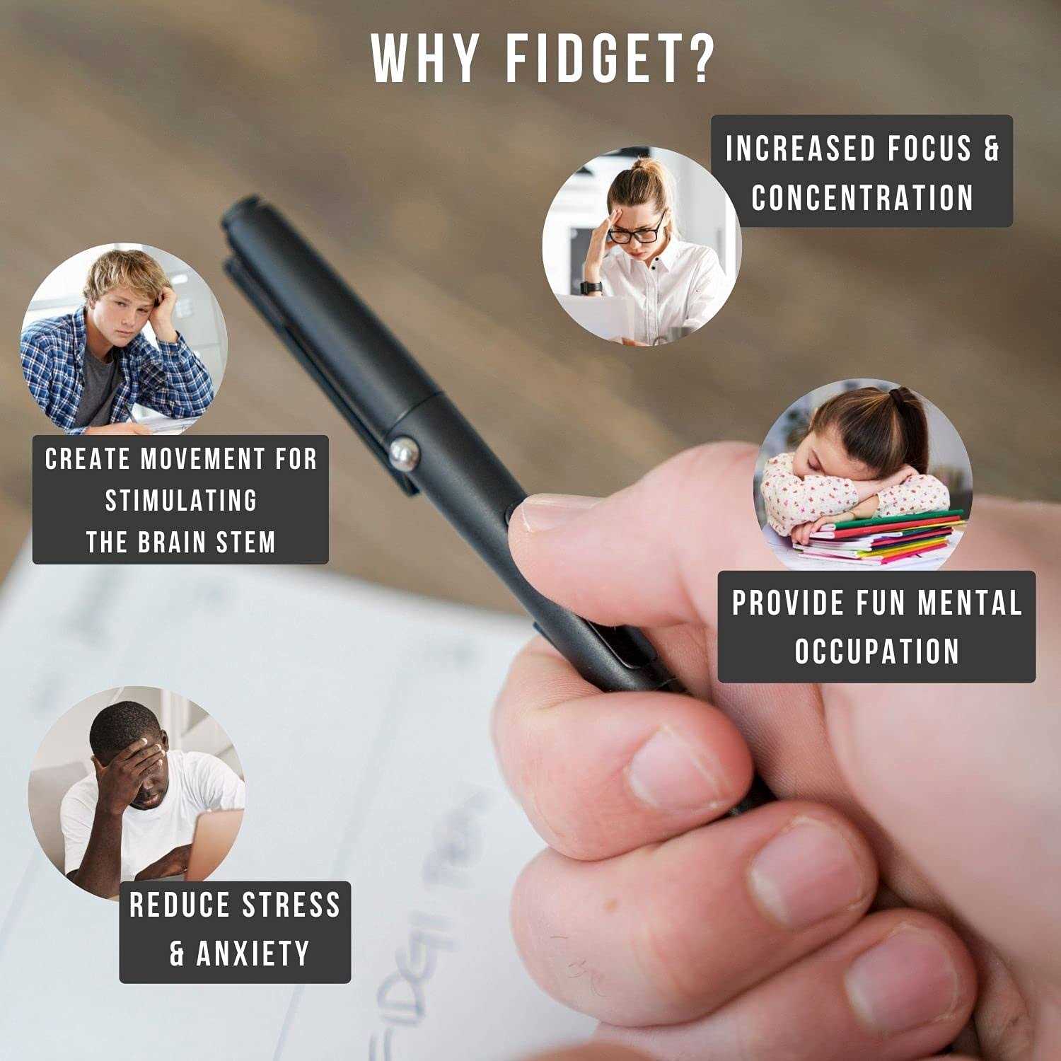 Fidgi Pen The Original Fidget Pen Fidget Spinner Toy Disguised as a Pen - Image 4