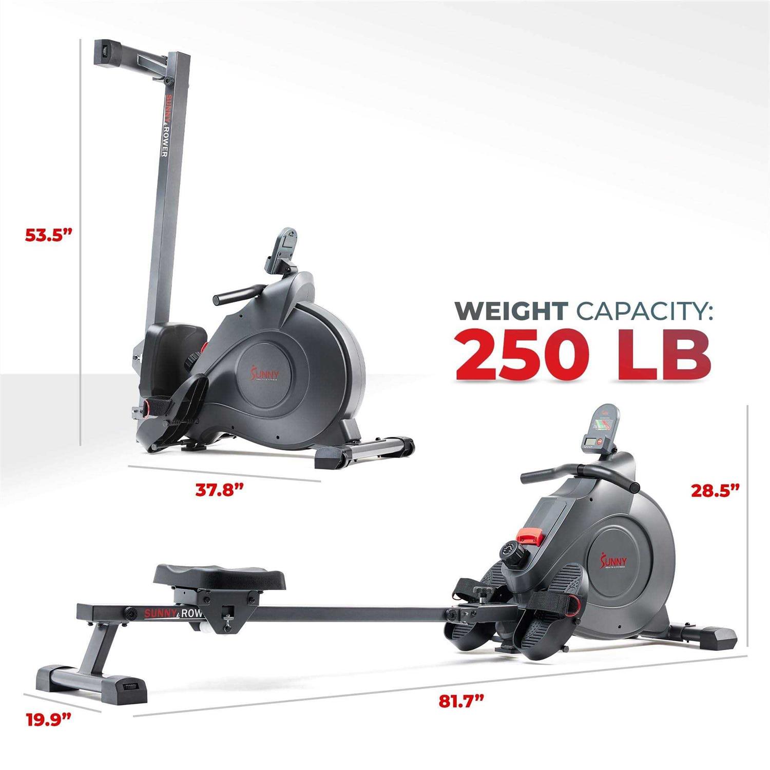 Sunny Health & Fitness Smart Magnetic Rowing Machine with Bluetooth Connectivity - Image 3