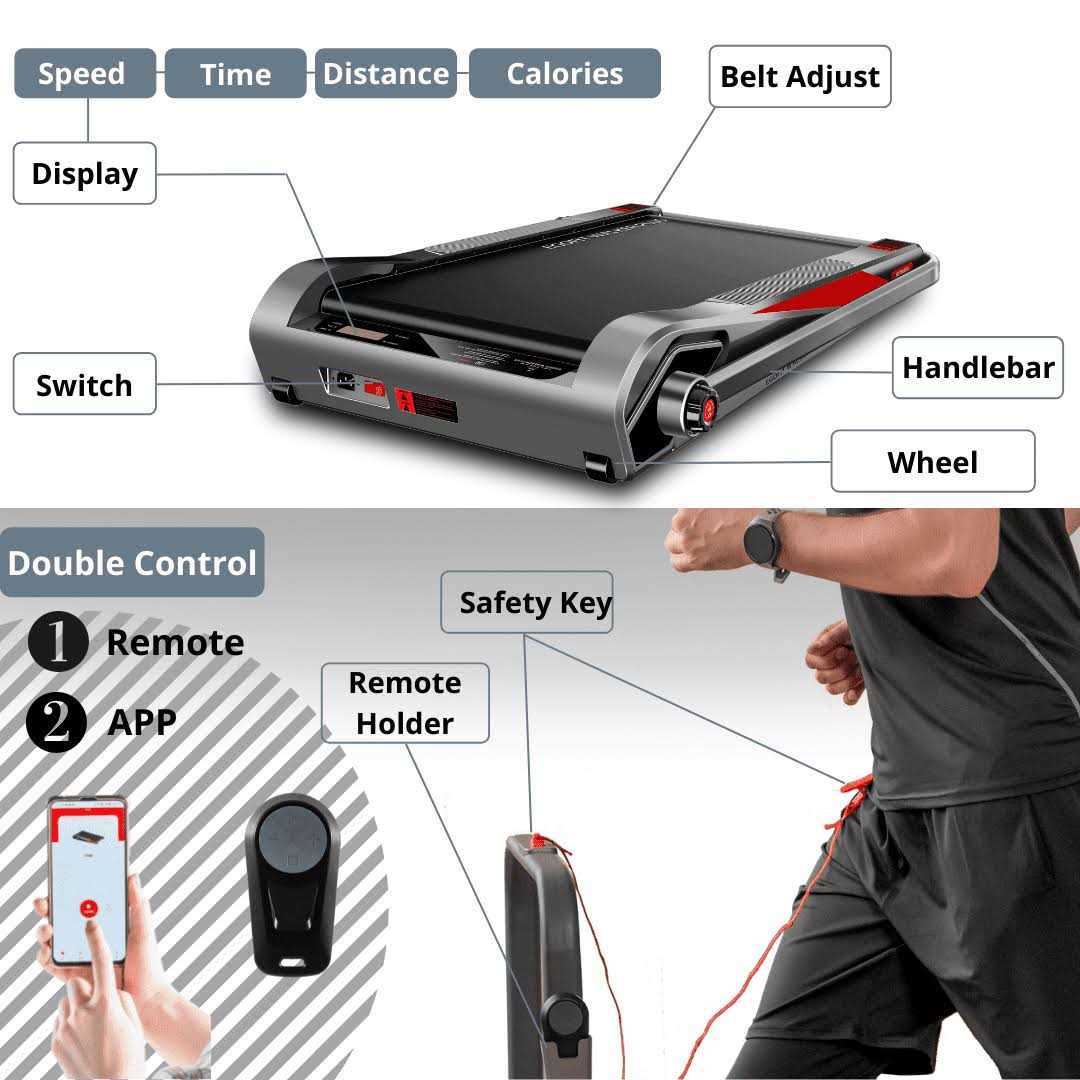 Egofit Walker Plus M1T Under Desk Motorized Folding Small Walking Treadmill with Handrails for home & Office - Image 5