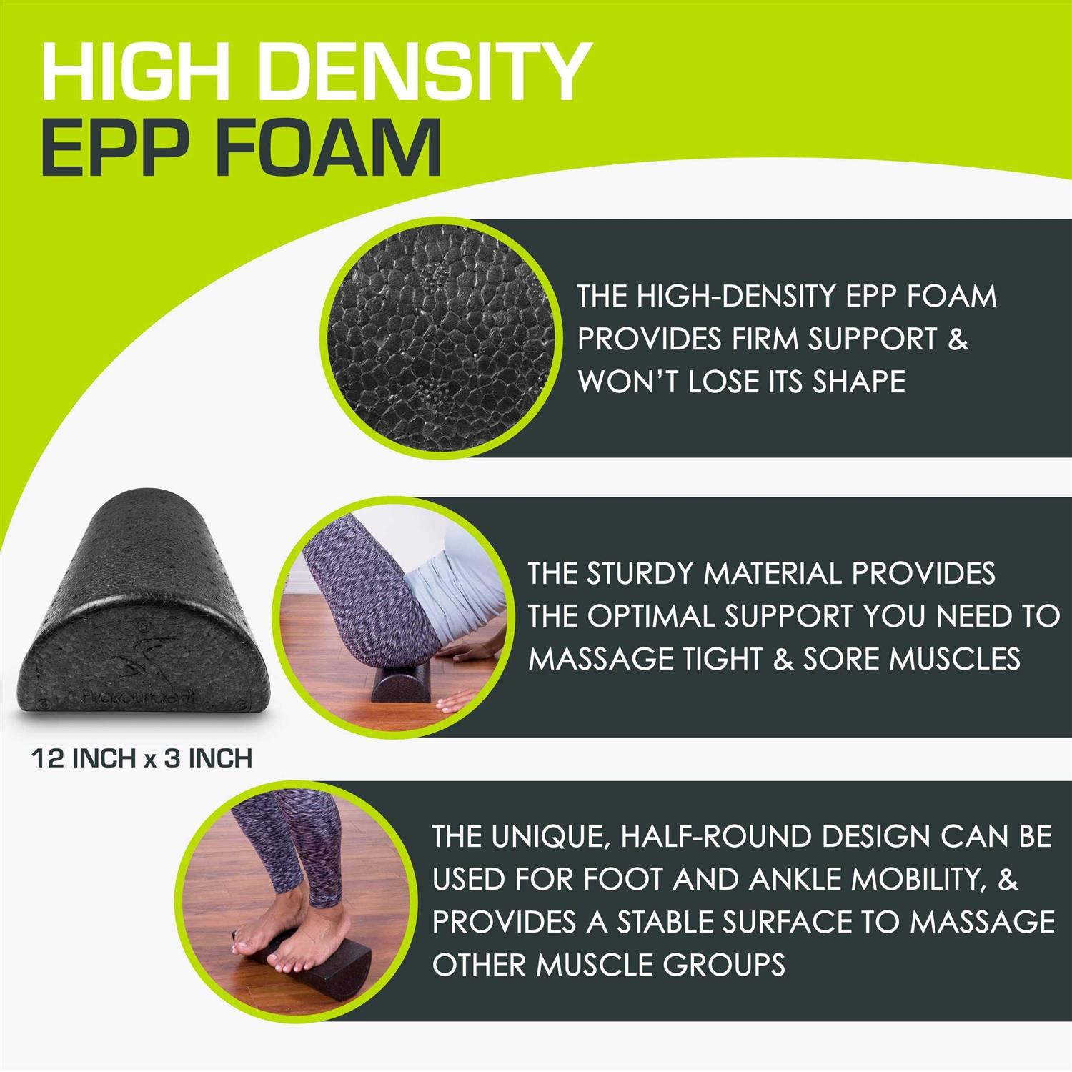 Prosourcefit High Density Half Round Foam Roller - Image 3