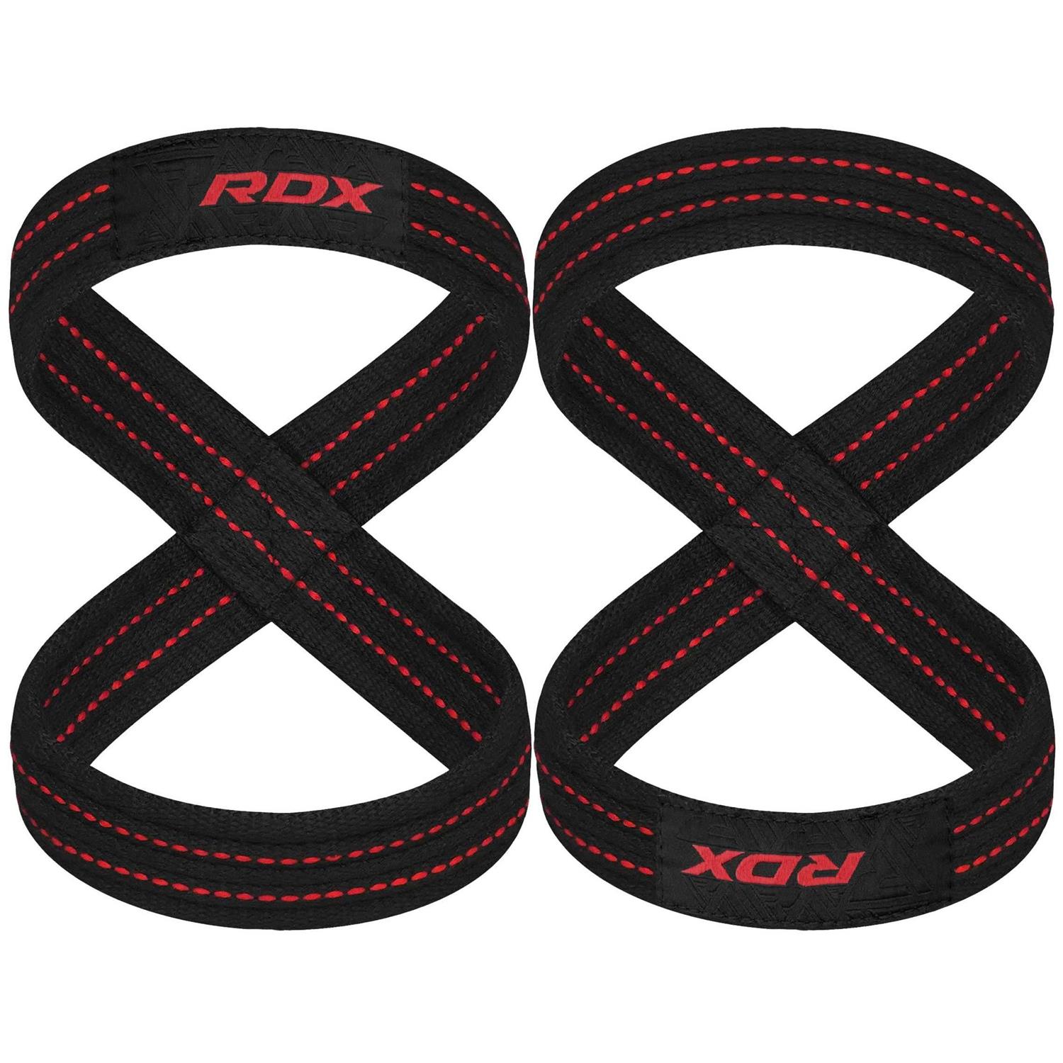RDX Weight Lifting Straps Figure 8 Anti Slip Strap with cuffs wrist Support for gym Workout Deadlift Powerlifting Bodybuilding - Image 5