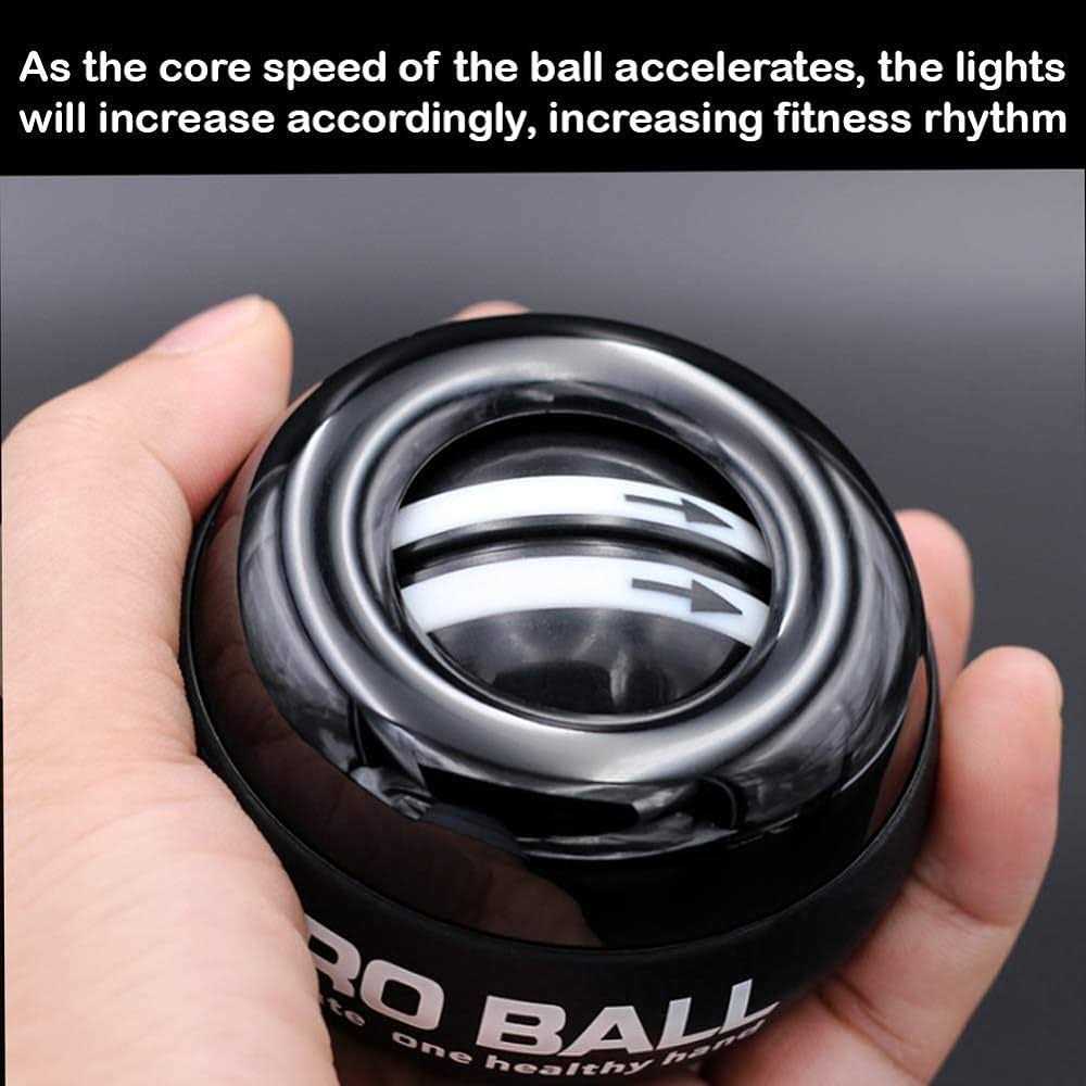 Gozato Auto-Start Wrist Power Gyro Ball, Wrist Strengthener and Forearm Exerciser for Stronger Arm Fingers Wrist Bones and Muscle with Led Lights - Image 5