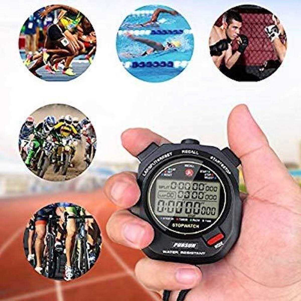 QWM Professional Timer Stopwatch Digital Sports Stopwatch with Countdown Timer - Image 3